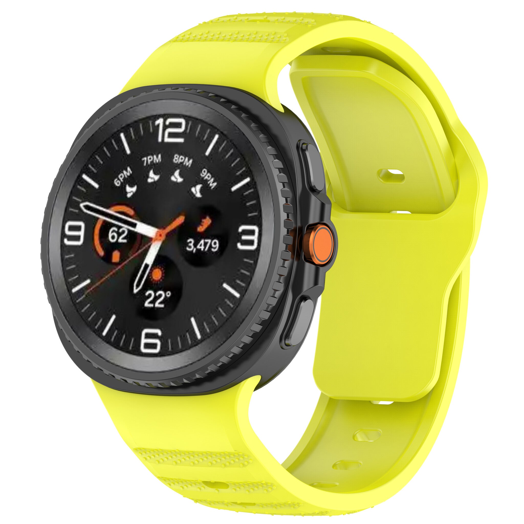 Samsung Galaxy Watch 9 - 44mm Outdoor Silicone Strap (Lime)