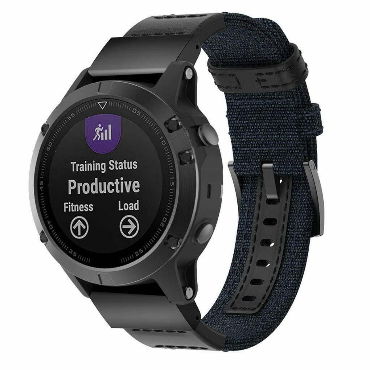 Garmin Fenix 7 Nylon Hybrid Strap (Blue)