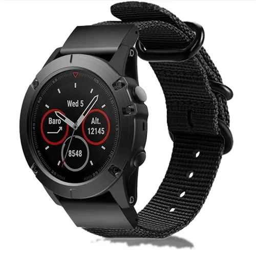 Garmin D2 Mach 2 - 47mm Nylon Strap with Buckle (Black)