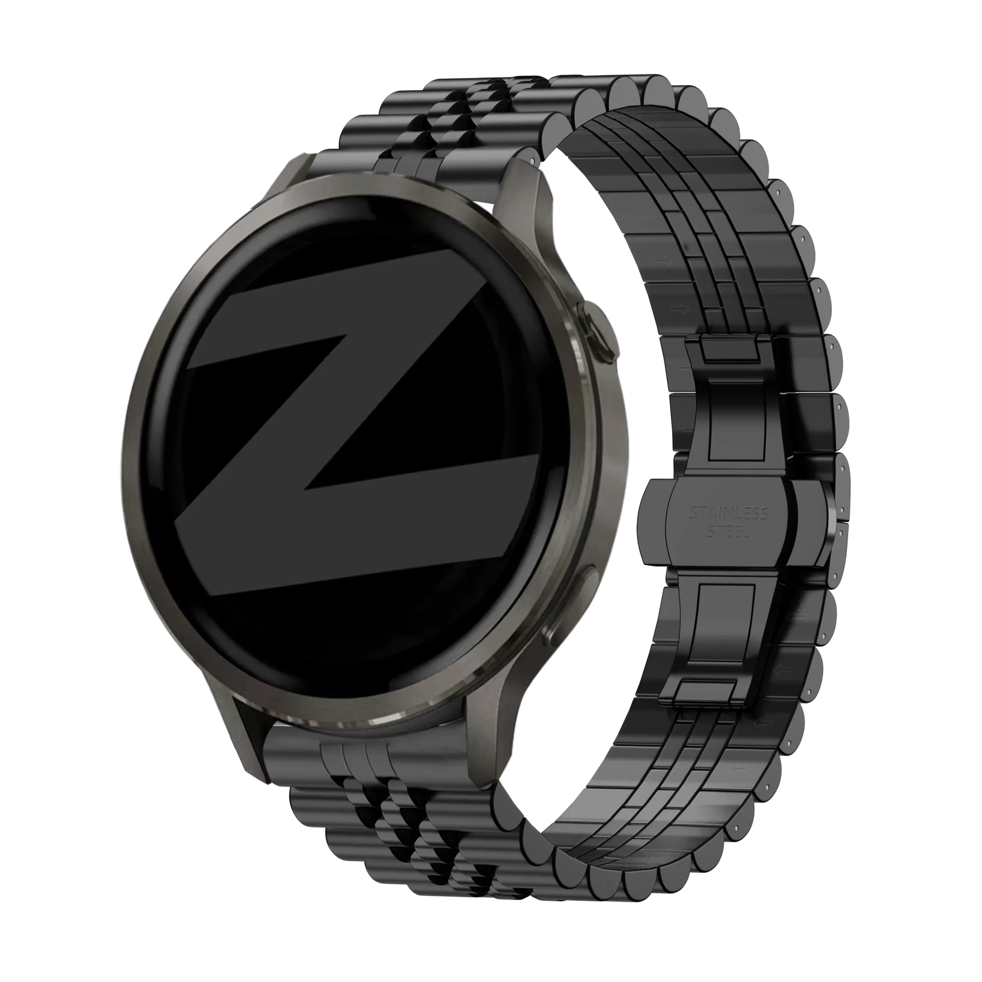 Bandz Garmin Forerunner 265s Steel Strap 'Jubilee' (Black)
