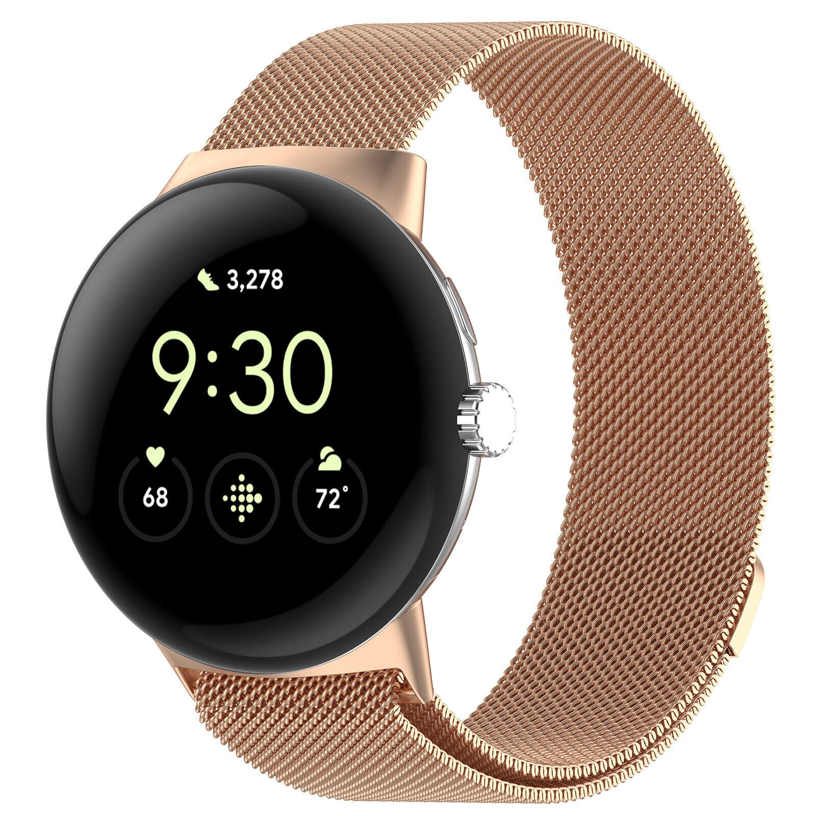 Google Pixel Watch 5 - 41mm Milanese Strap (Rose Gold)
