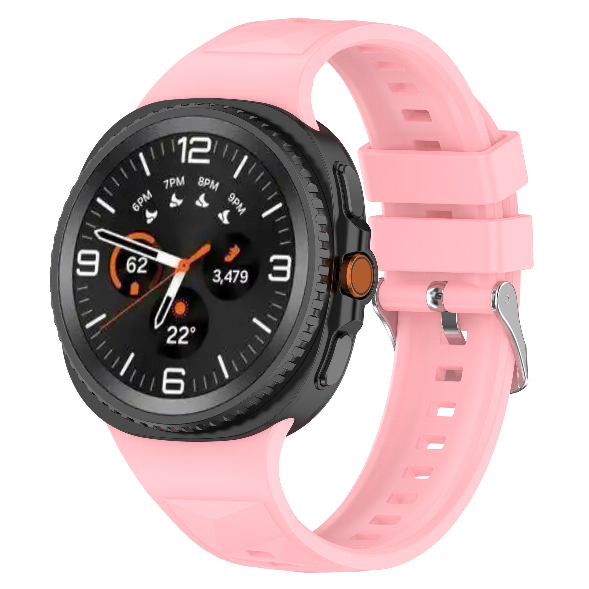 Samsung Galaxy Watch 9 - 44mm Diamond Silicone Strap (Pink)