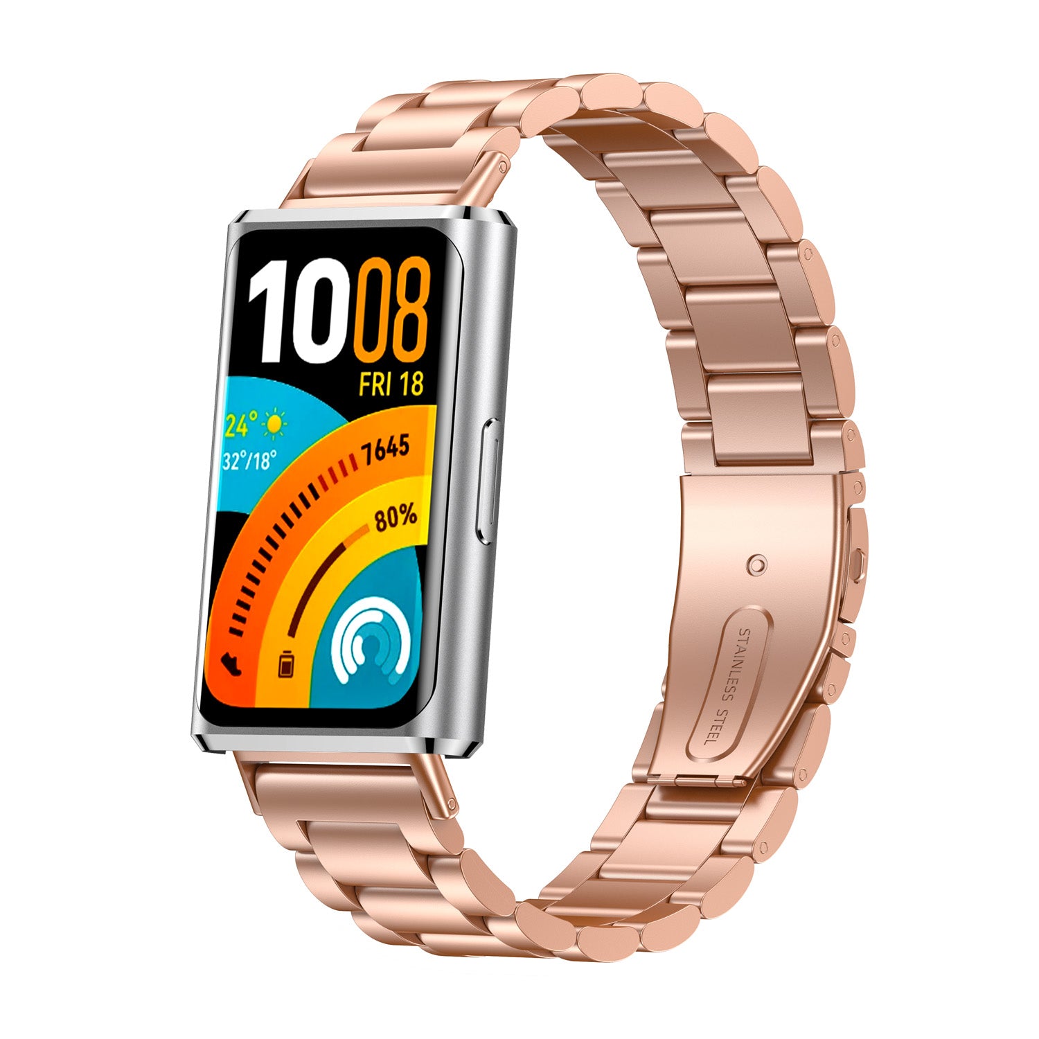 Huawei Band 11 Pro Steel Strap (Rose Gold)