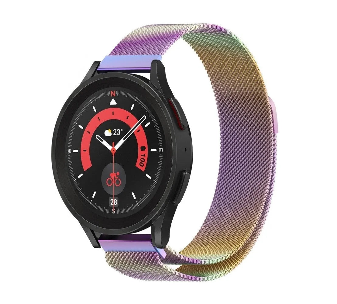 Milanese Strap, on a watch, 3/4 front view