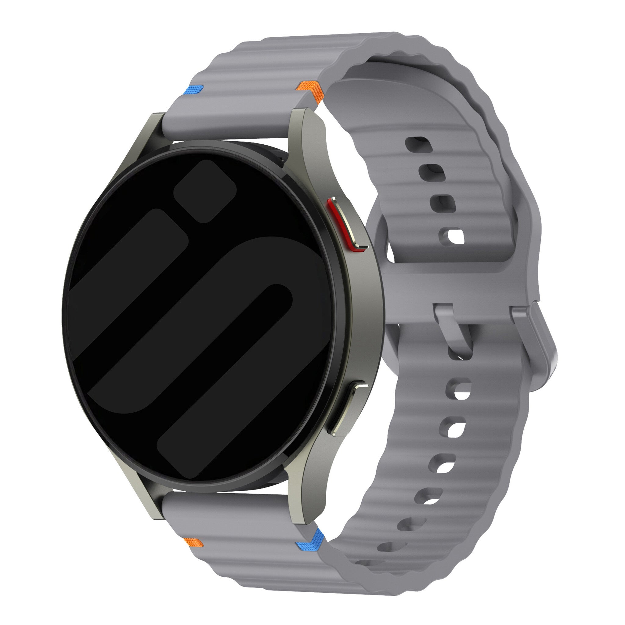 Samsung Galaxy Watch 3 45mm Wave Silicone Strap (Dark Gray)