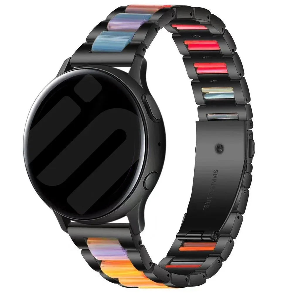 Amazfit Active Steel Resin Strap (Black/Colourful)