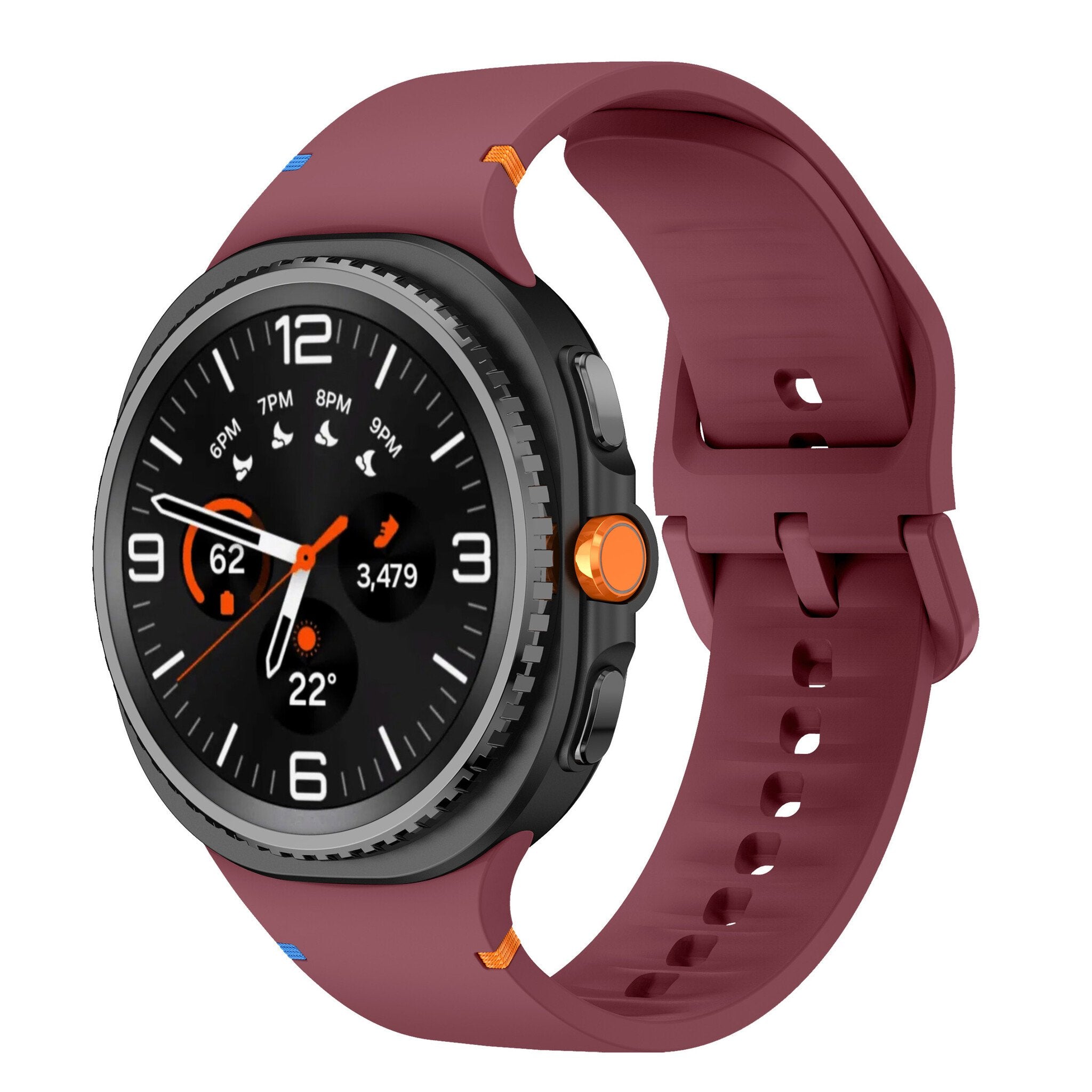 Samsung Galaxy Watch 9 - 40mm Silicone Strap (Wine Red)