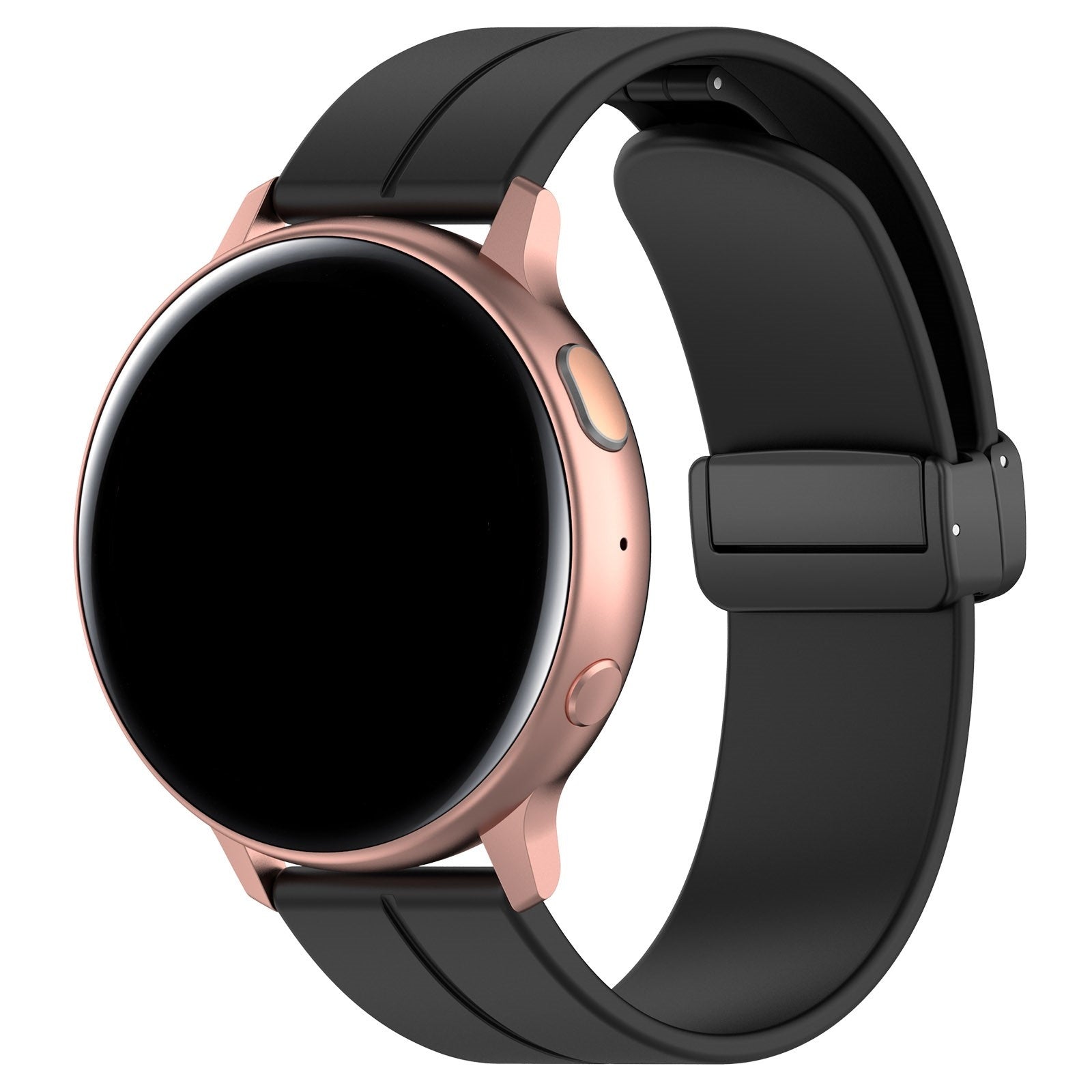 Coros Pace 3 D-Buckle Silicone Strap (Black)