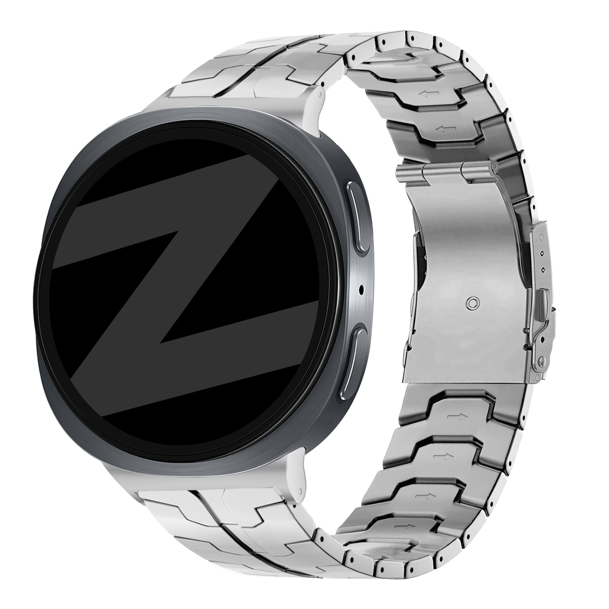 Bandz Samsung Galaxy Watch 8 - 44mm Steel Strap 'Iron' (Silver)