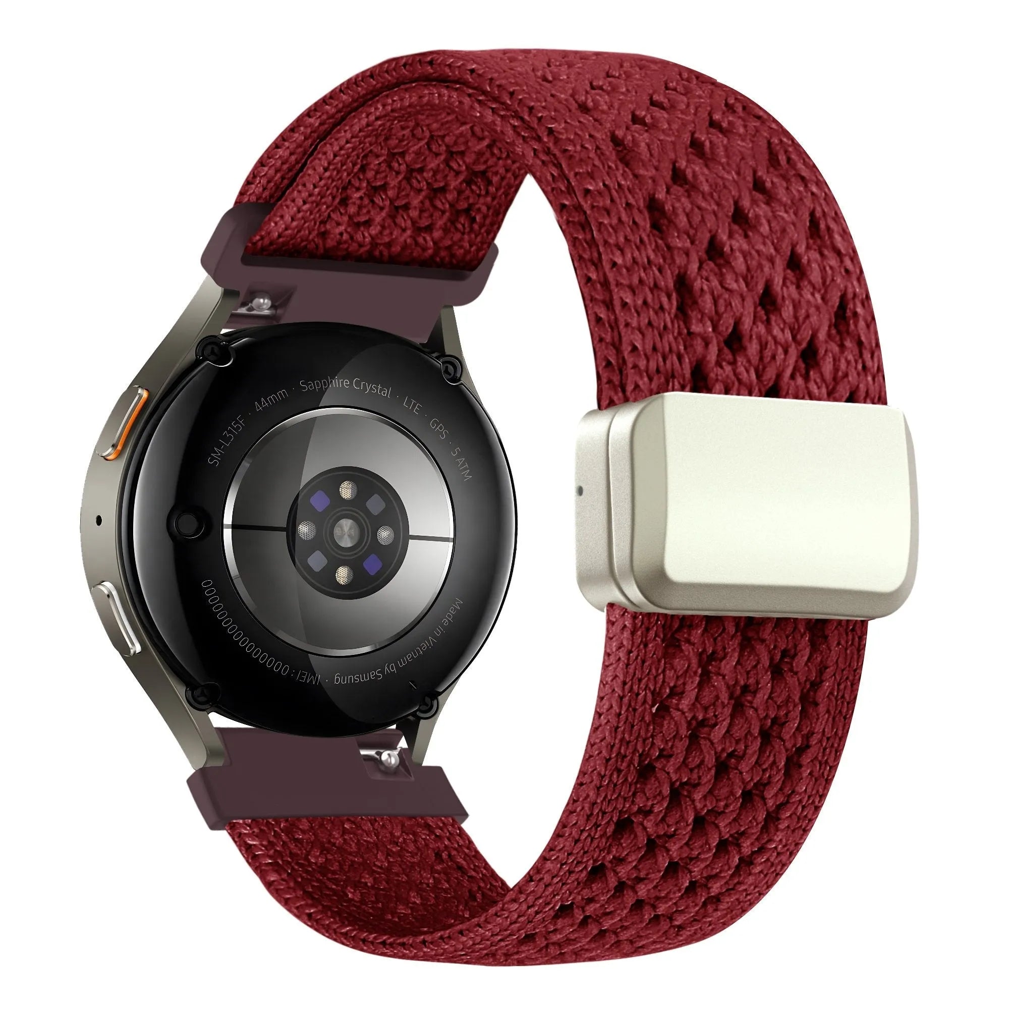 Bandz Oozoo Smartwatch 20mm Vintage Nylon Strap (Wine Red)