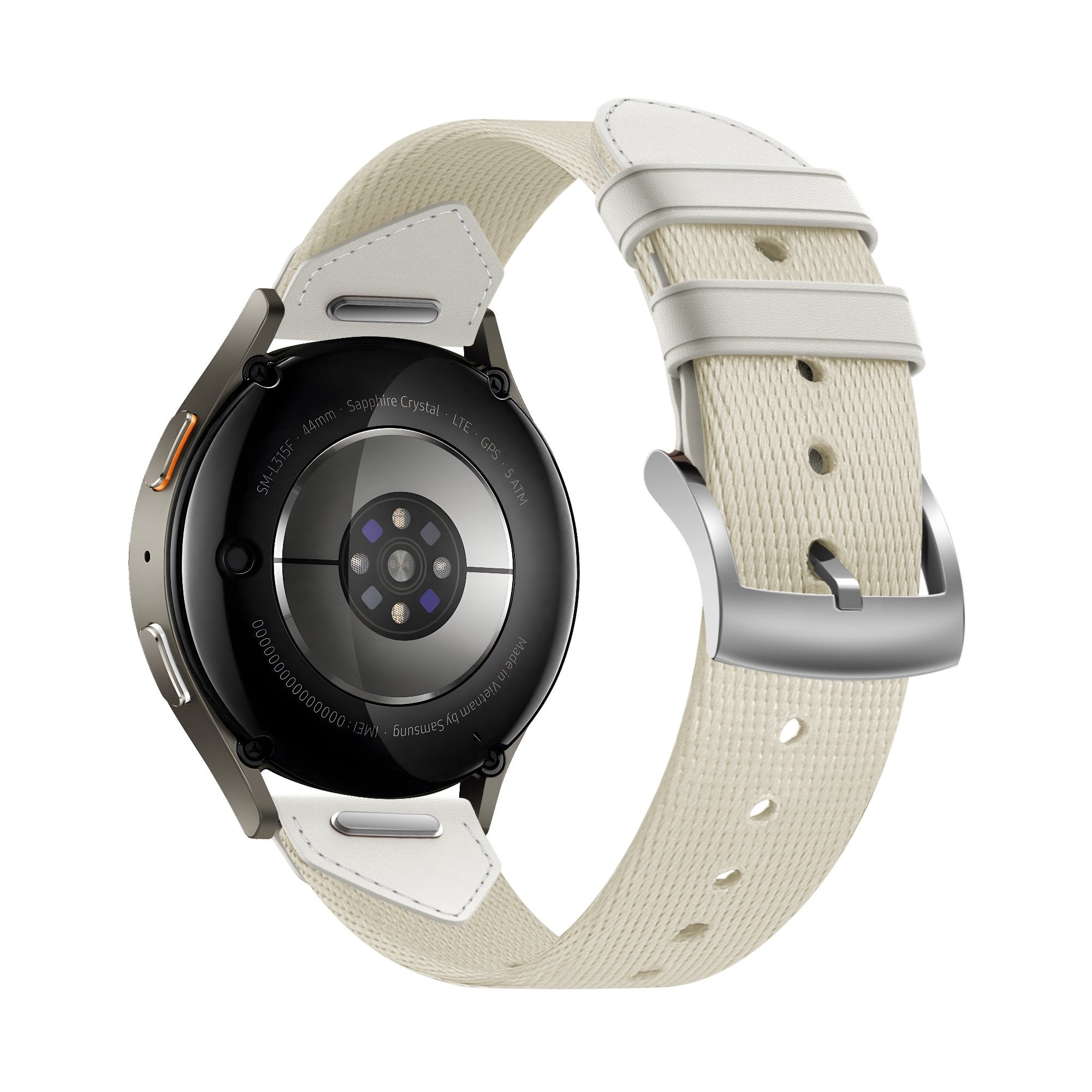 Bandz Huawei Watch GT 4 - 41mm Leather Hybrid Strap 'Easy Fit' (Starlight)
