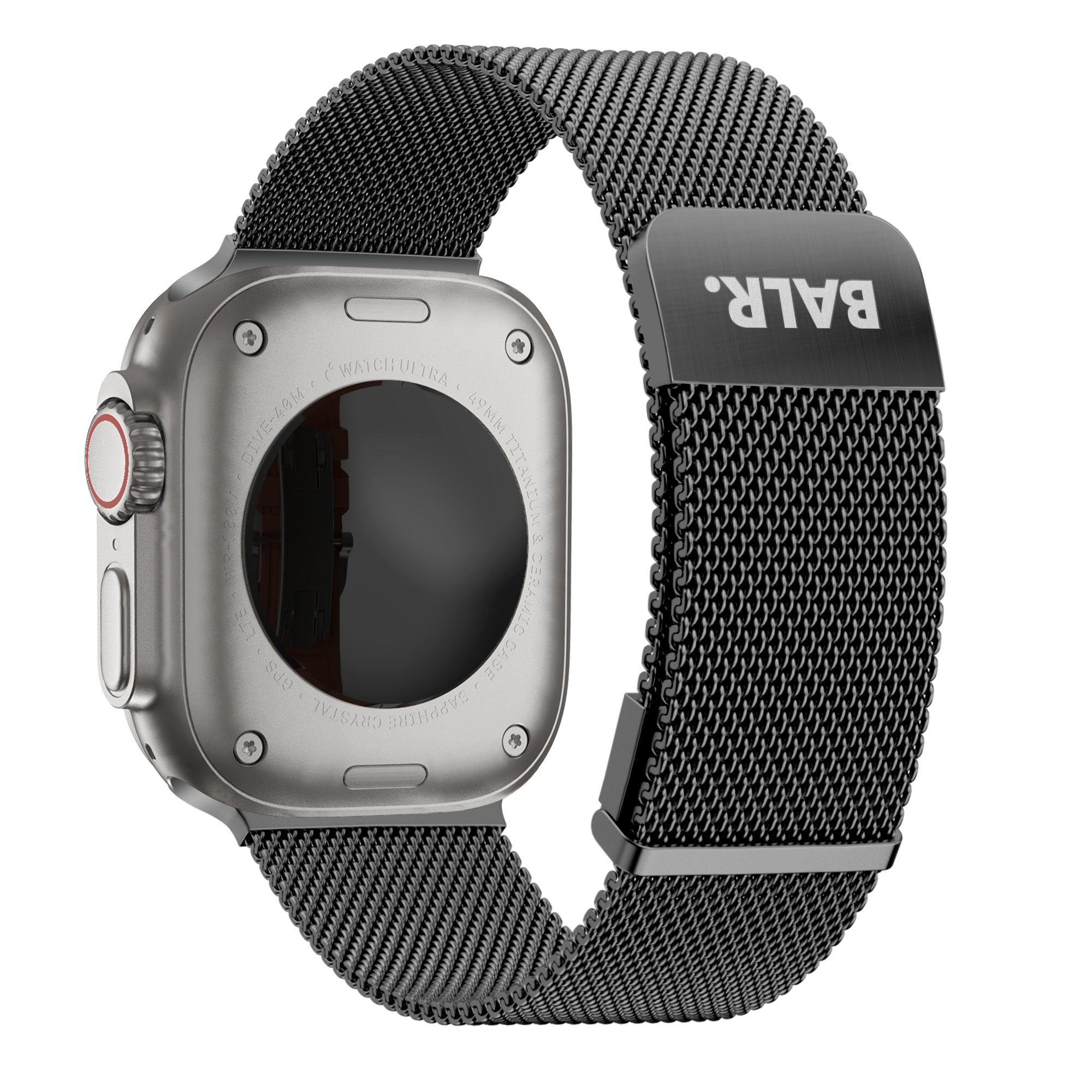 BALR Apple Watch Ultra Milanese Strap (Black)