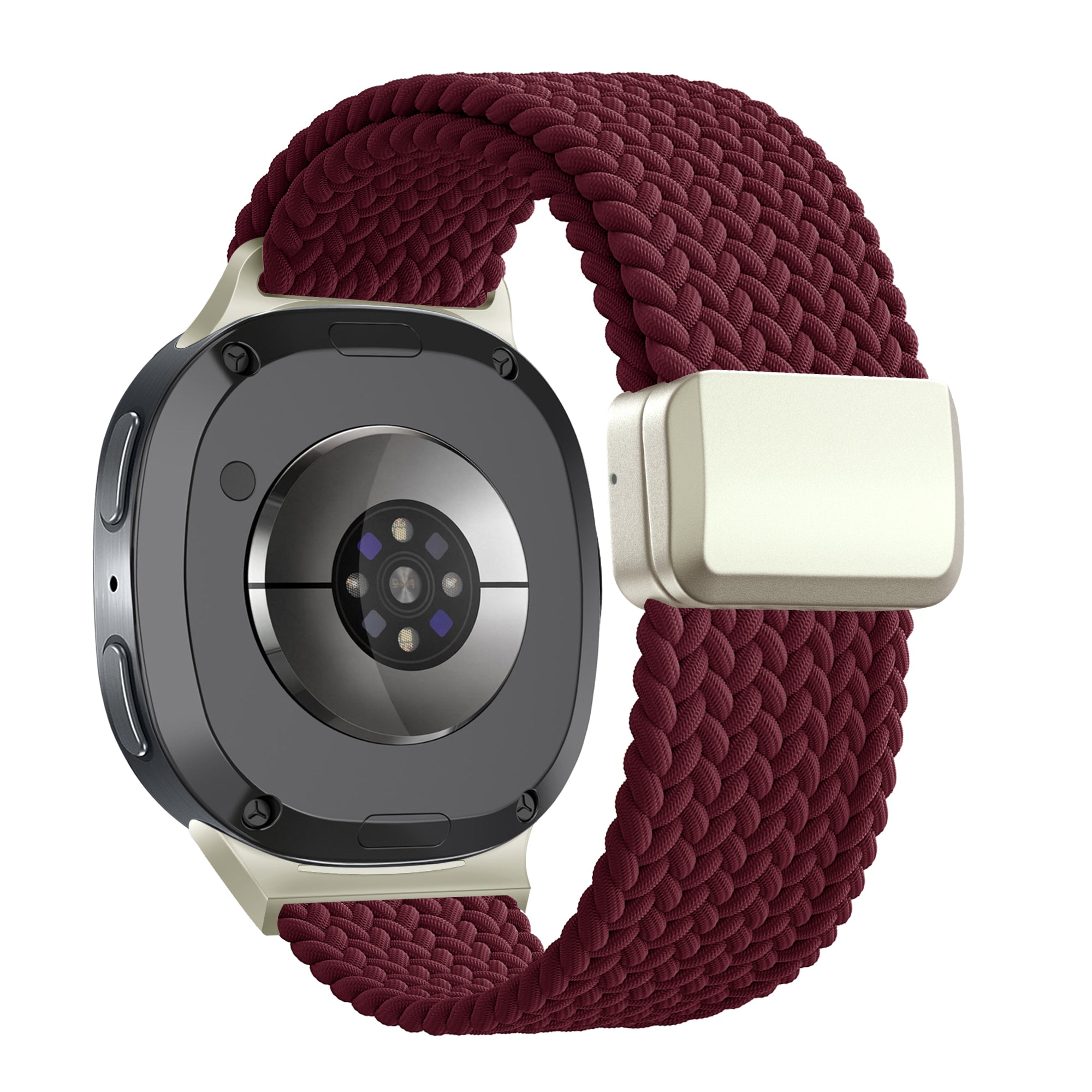 Bandz Samsung Galaxy Watch 9 - 44mm Magnetic Braided Strap (Wine Red)