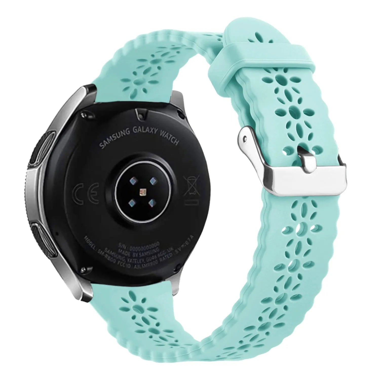 Coros Pace 2 Patterned Silicone Strap (Blue Sea Green)