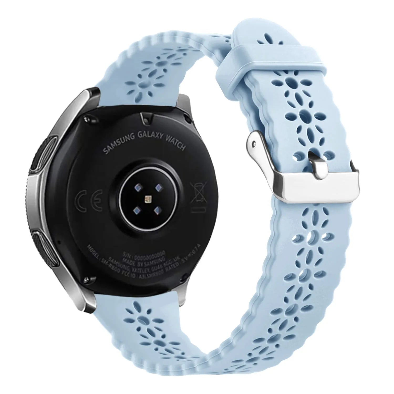 Coros Pace 2 Patterned Silicone Strap (Mist Blue)