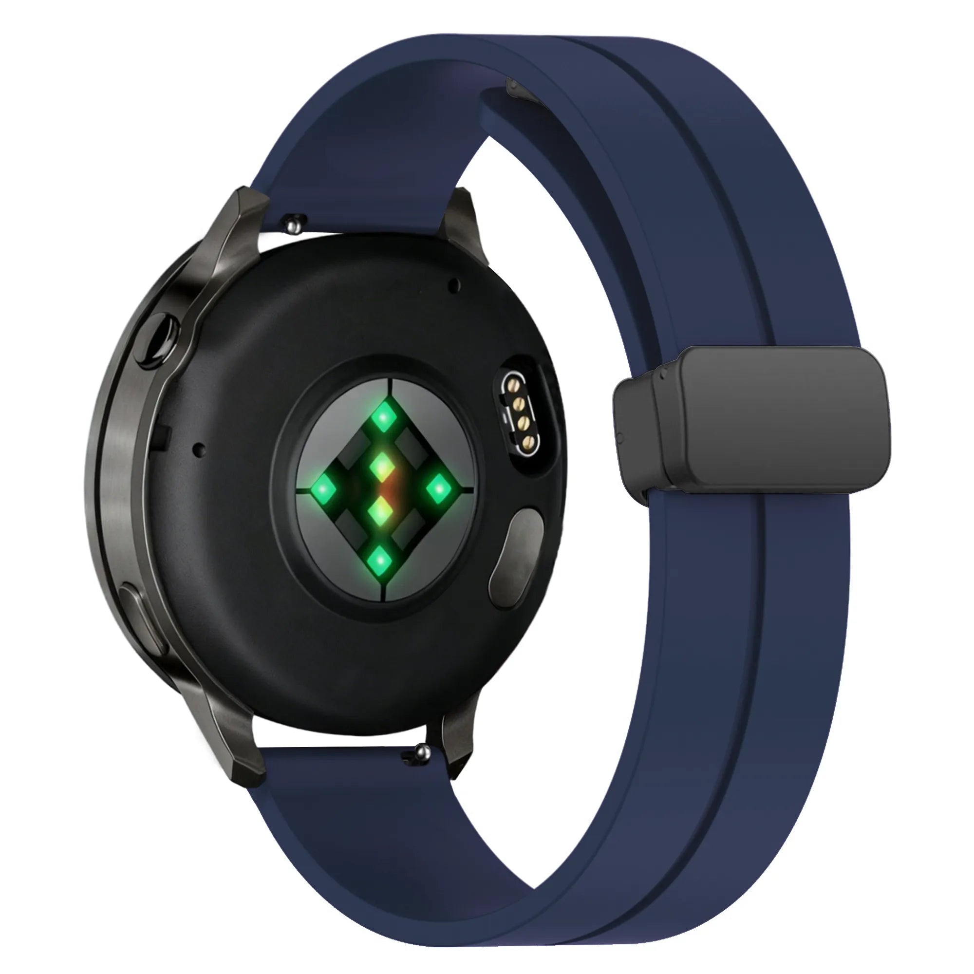 Bandz Garmin Vivoactive 4 Silicone Strap with D-Buckle (Dark Blue)