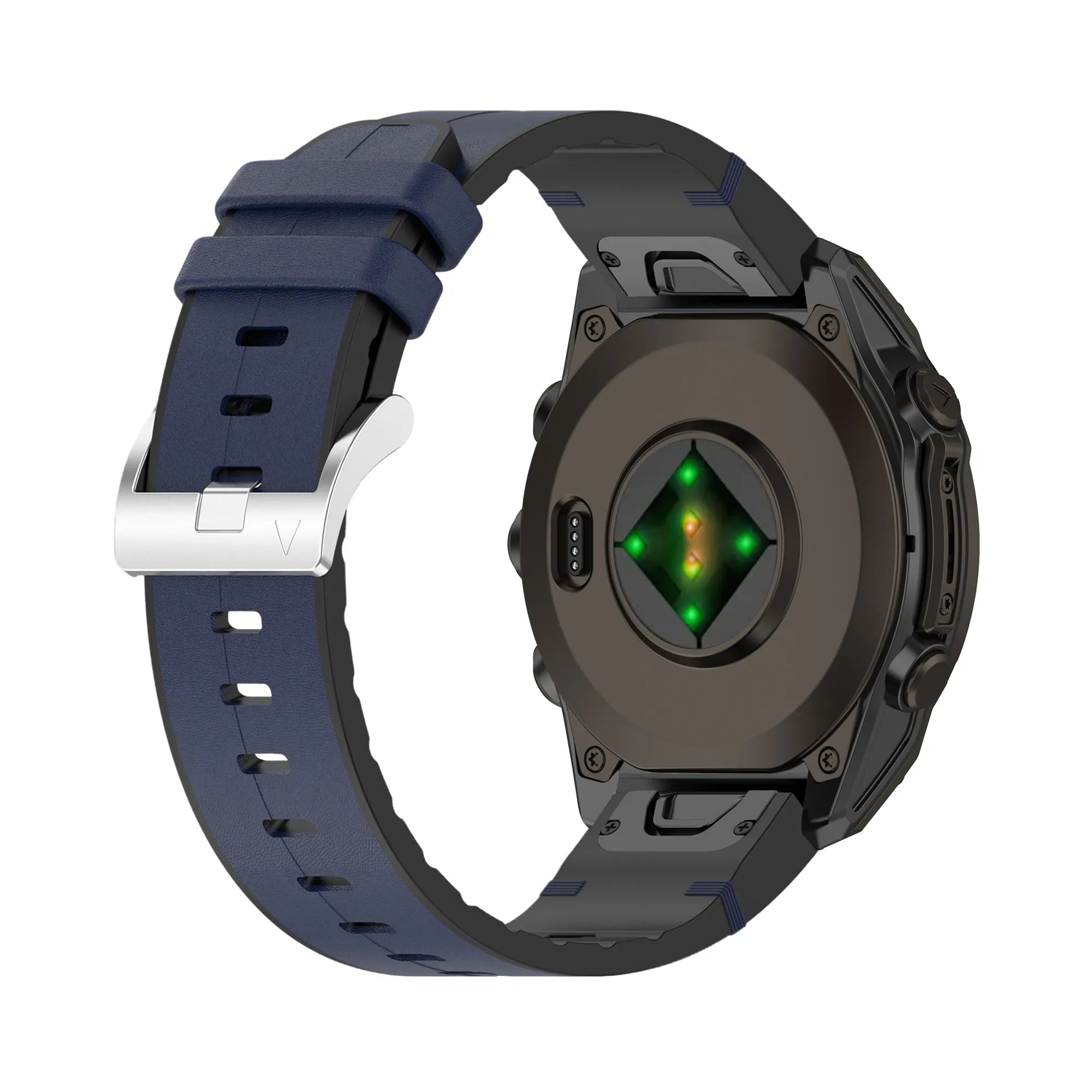 Garmin Fenix E Leather Hybrid Strap (Blue)
