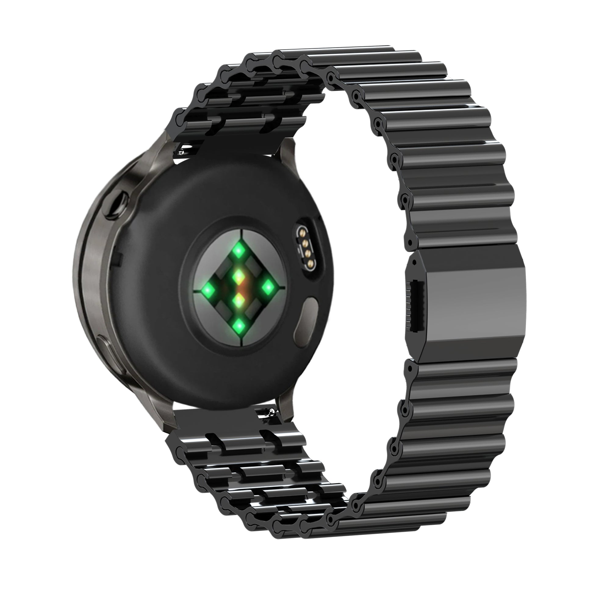 Bandz Huawei Watch 3 (Pro) Premium Steel Strap 'Ocean' (Black)
