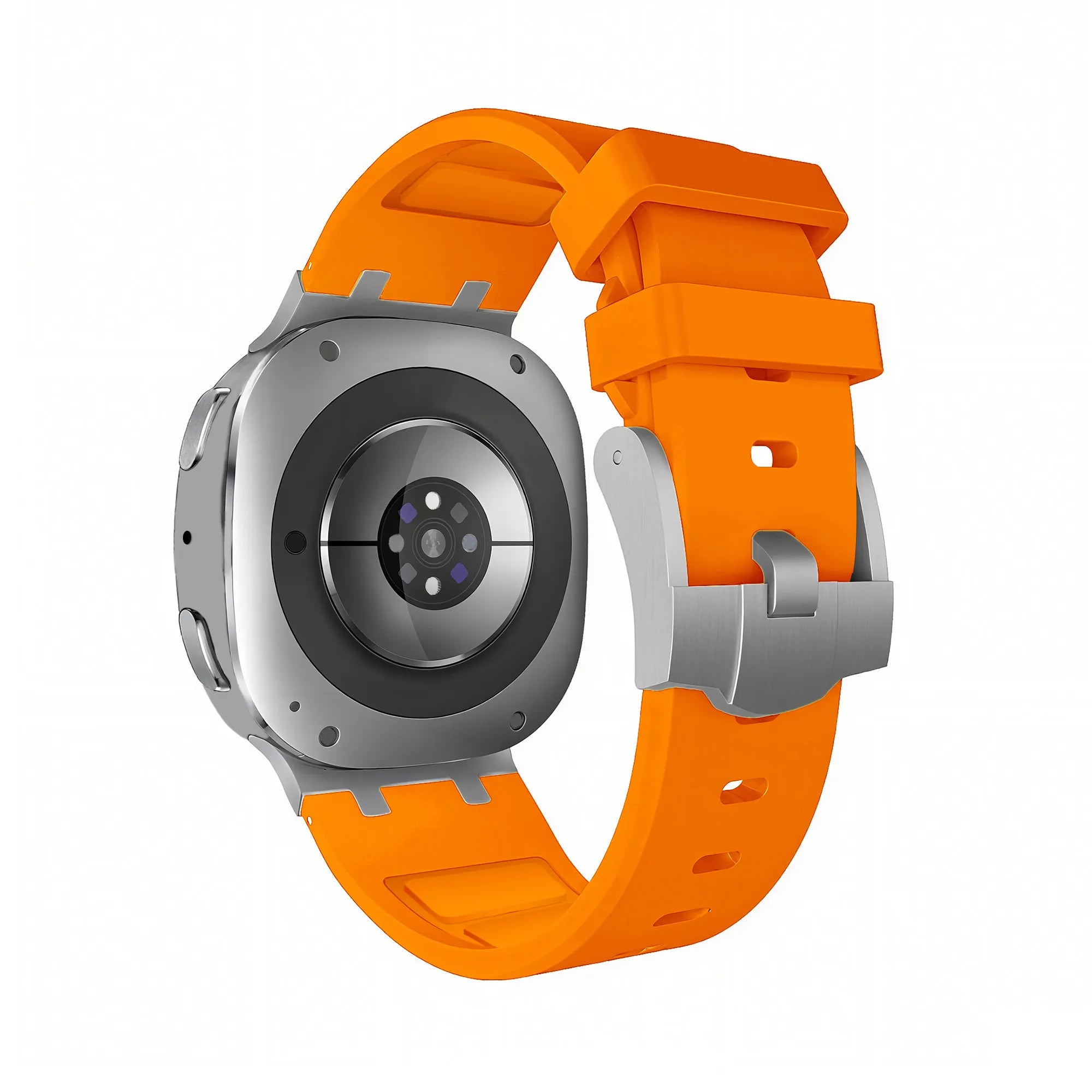 Bandz Samsung Galaxy Watch 8 Classic Silicone Strap 'Luxe Liquid' (Orange)