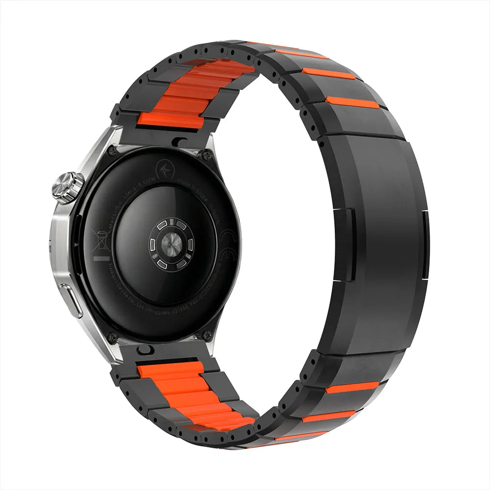 Oppo Watch X2 'One Push' Steel Hybrid Strap (Black/Orange)