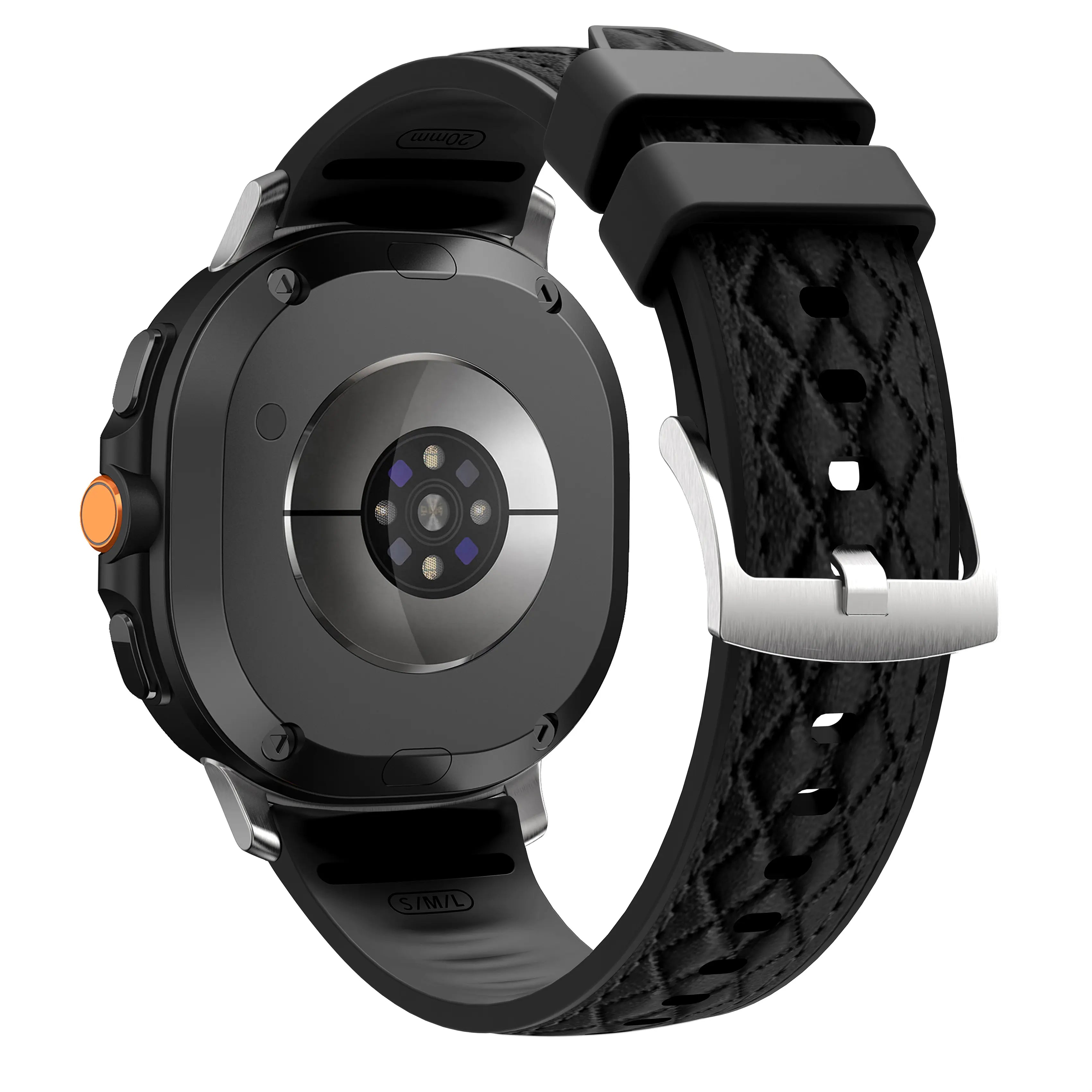 Samsung Galaxy Watch 9 - 40mm Diamond Leather Hybrid Strap (Black)
