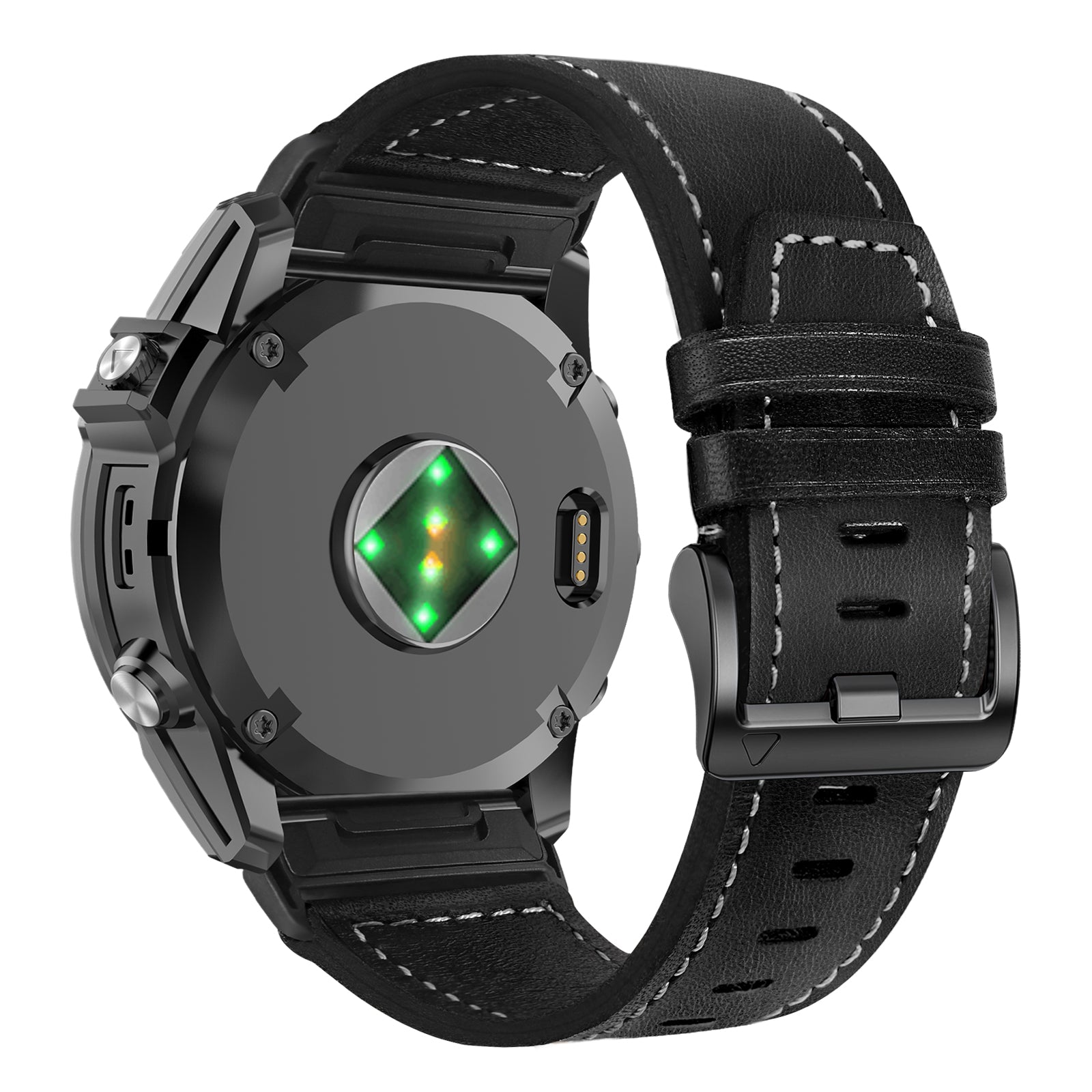 Garmin Fenix 5x / 6x Premium Leather Strap (Black)