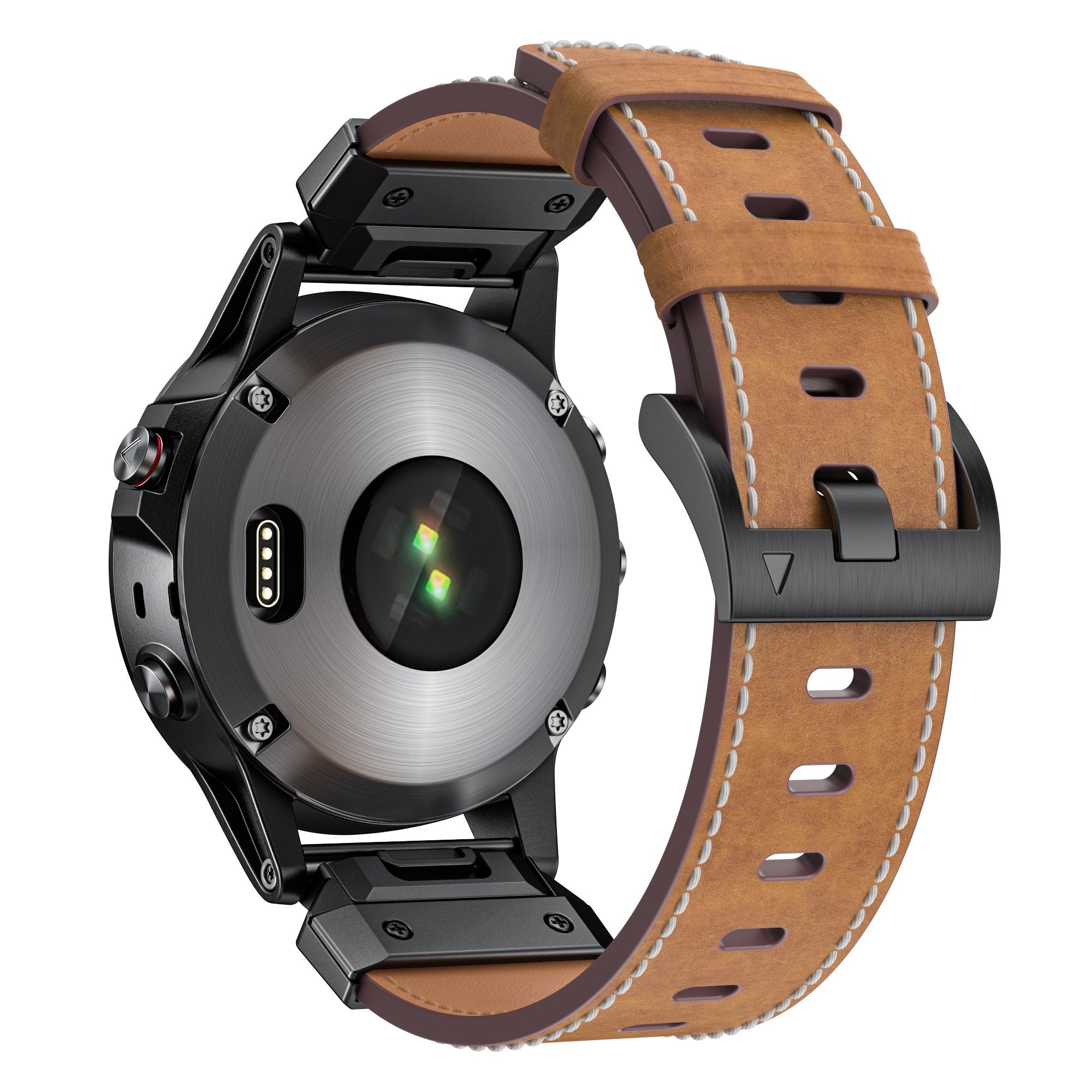 Garmin Quatix 8 - 47mm Genuine Leather Strap (Brown)