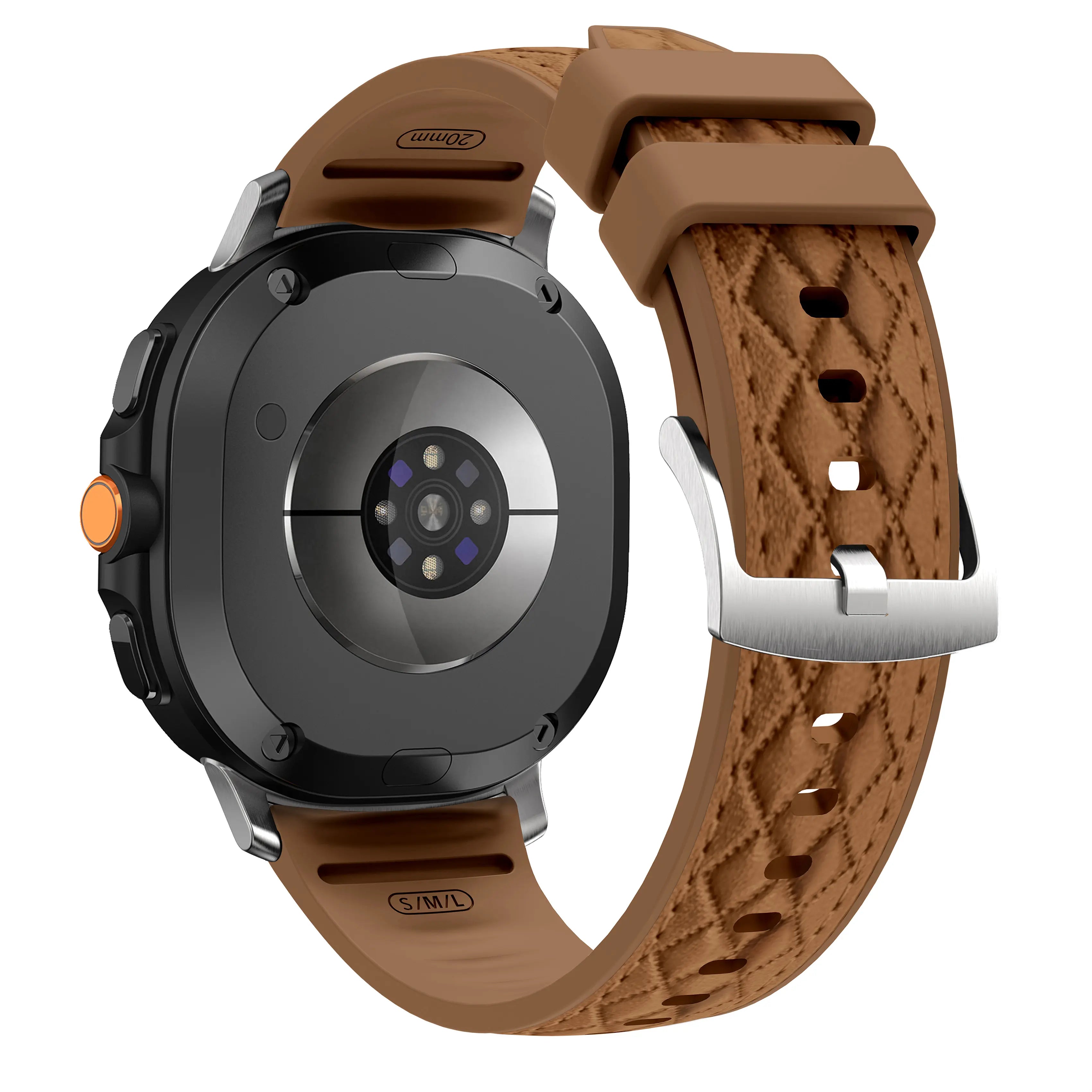 Samsung Galaxy Watch 9 - 40mm Diamond Leather Hybrid Strap (Brown)