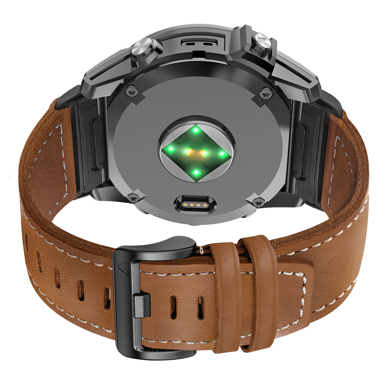 Garmin Fenix 5x / 6x Premium Leather Strap (Brown)