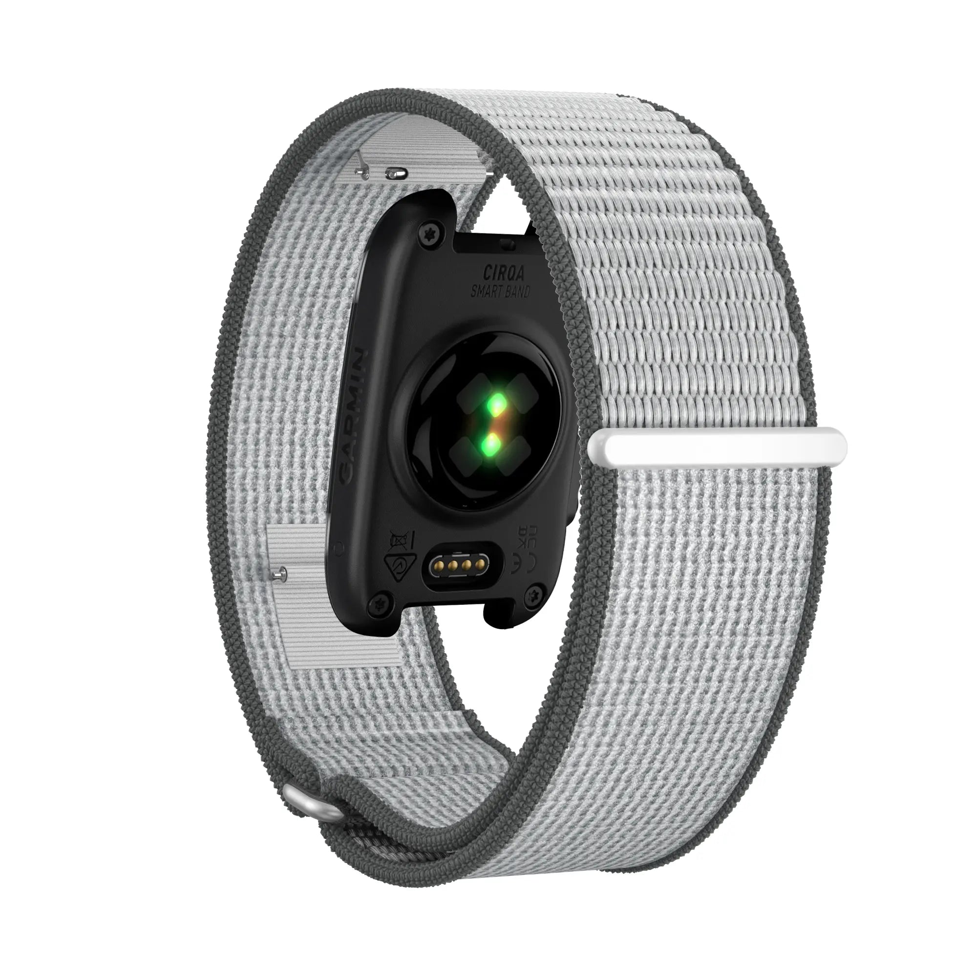 Bandz Garmin Cirqa Nylon Strap for Biceps (Grey/White)