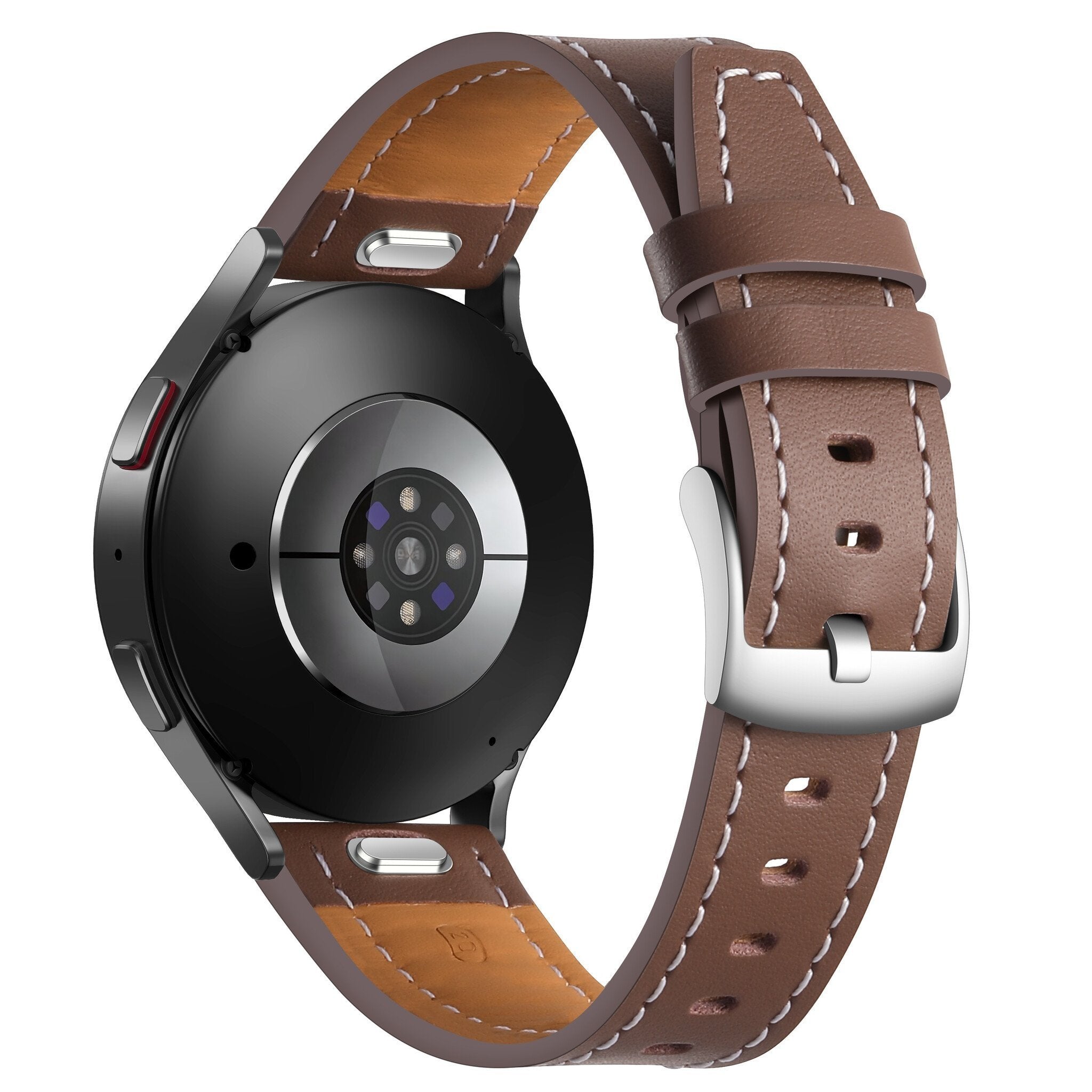 Samsung Galaxy Watch 6 - 40mm 'One Push' Leather Strap (Dark Brown)