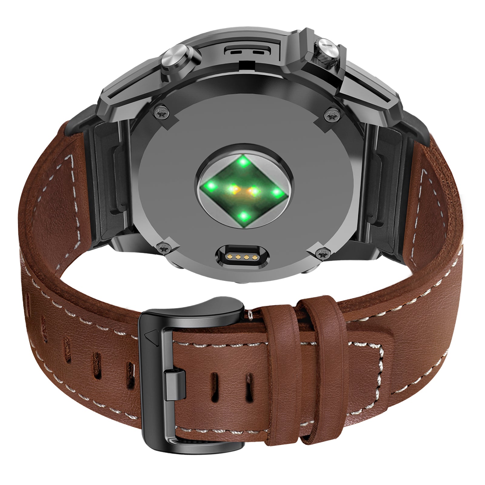 Garmin Fenix 5x / 6x Premium Leather Strap (Dark Brown)