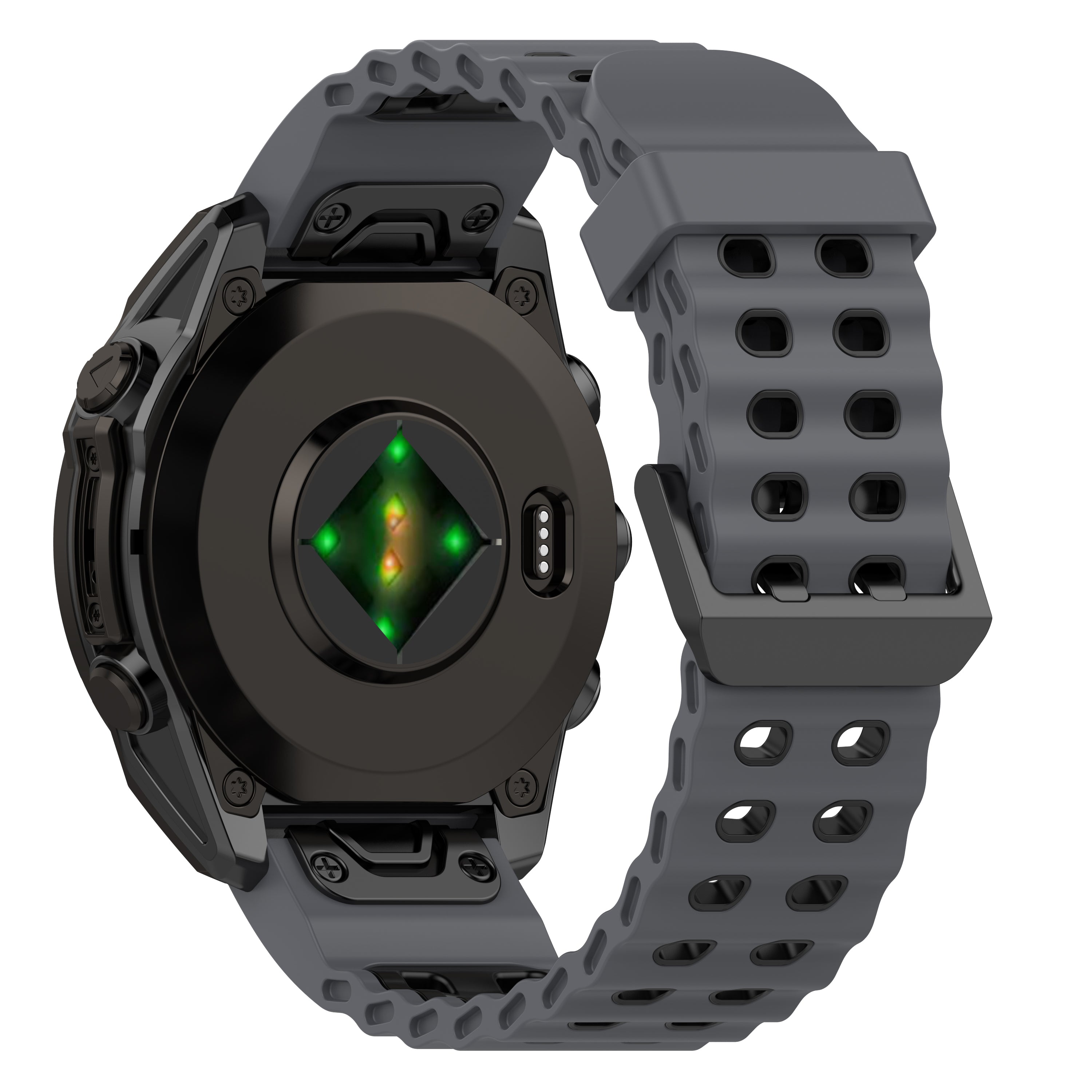 Garmin Quatix 5 / 6 / 7 Wave Sport Strap (Dark Grey/Black)