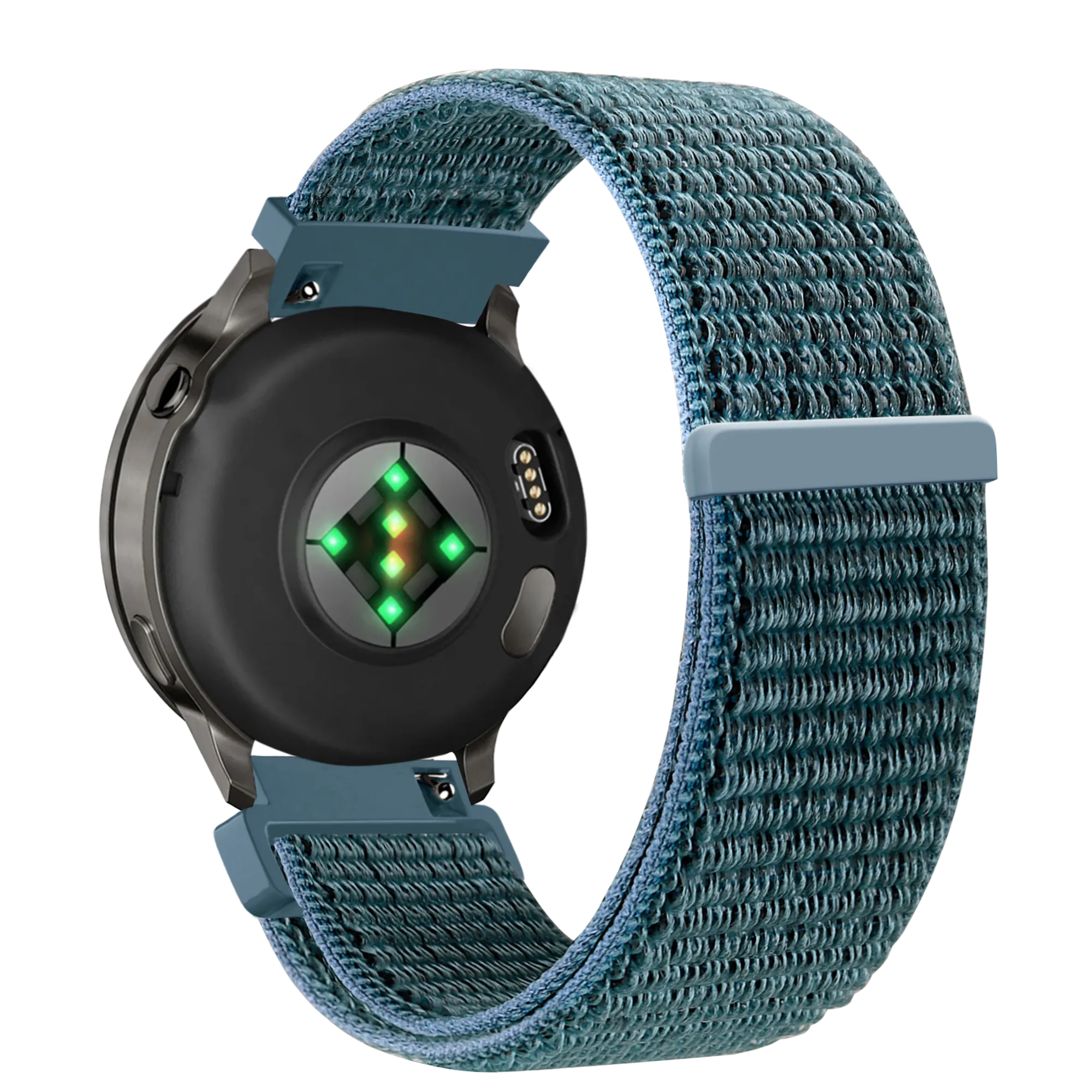 Bandz Garmin Forerunner 265s Nylon Loop Strap (Green-Grey)