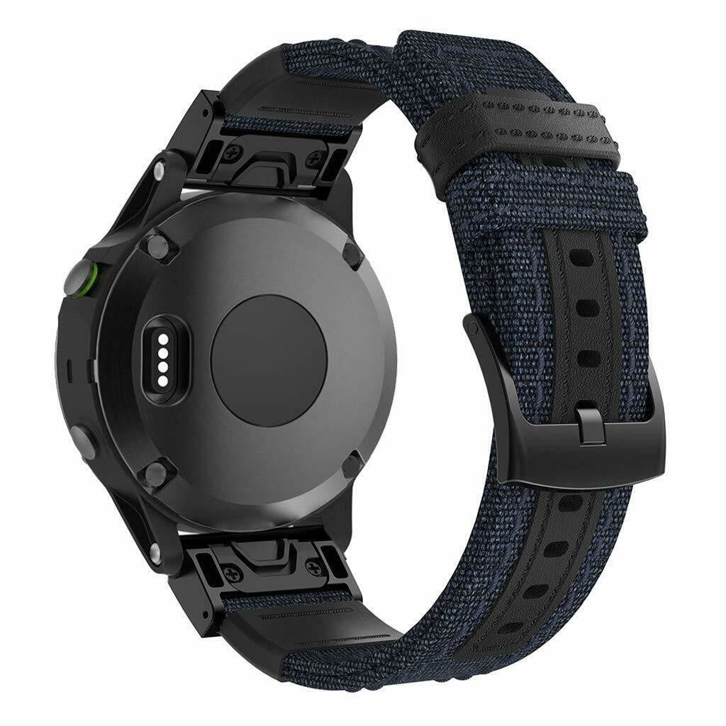 Garmin Fenix 7 Nylon Hybrid Strap (Blue)