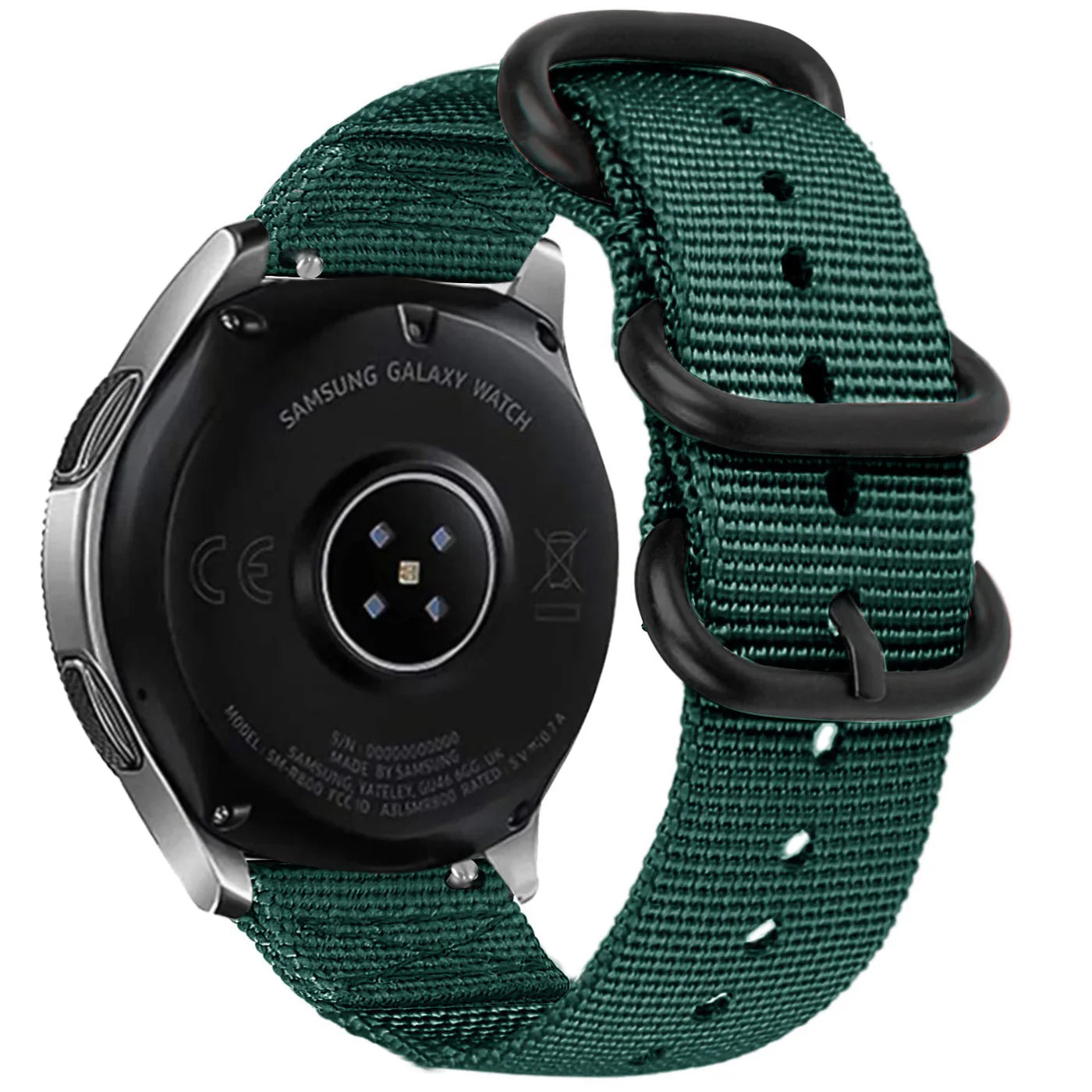 Withings ScanWatch Nova Nylon Buckle Strap (Dark Green)