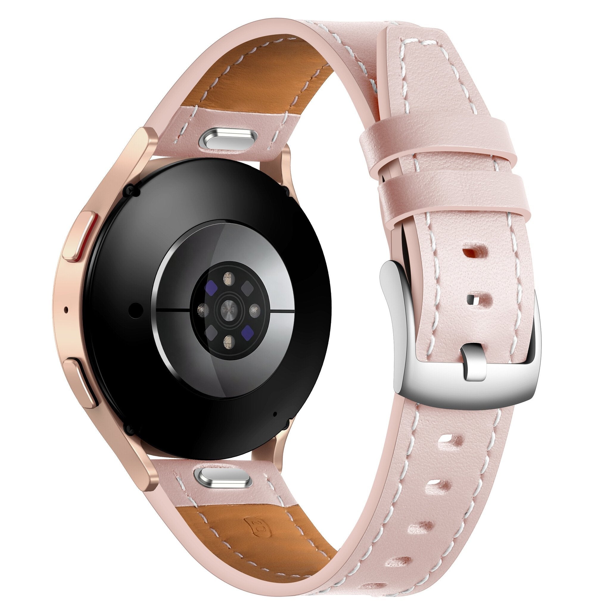 Amazfit Bip 3 (Pro) 'One Push' Leather Strap (Light Pink)