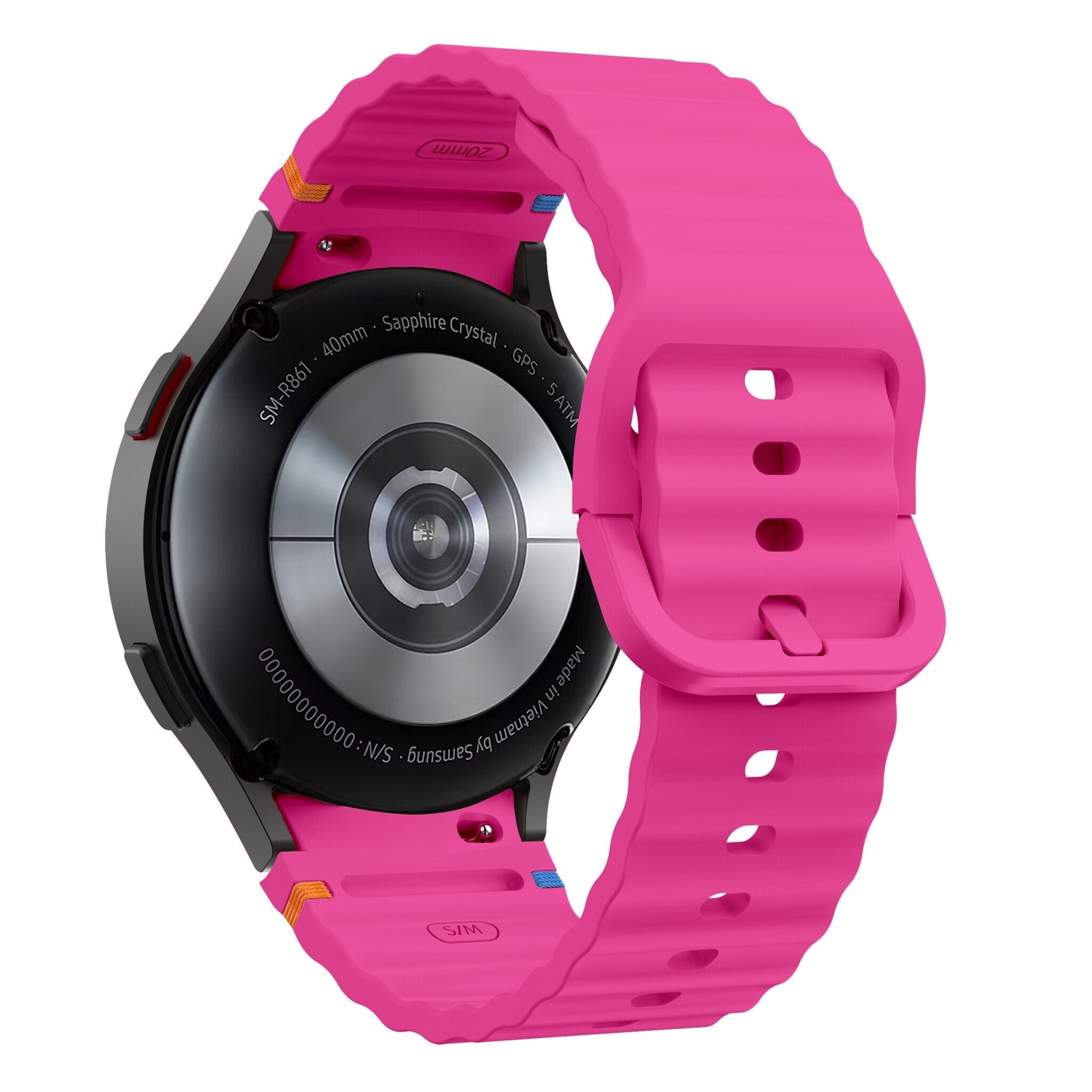 Samsung Galaxy Watch 7 - 40mm Wave Strap (Bright Pink)