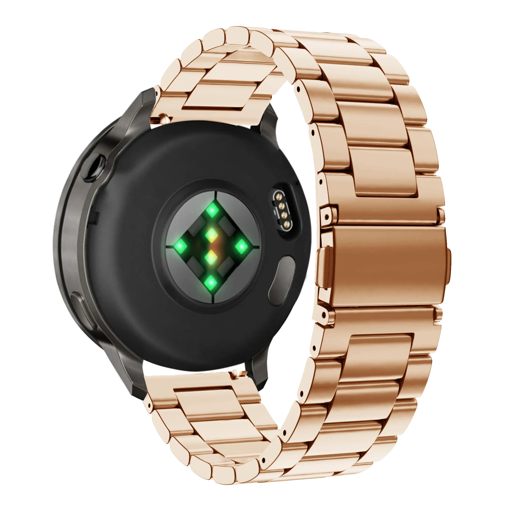 Bandz Garmin Forerunner 265s Steel Strap 'Classic' (Rose Gold)