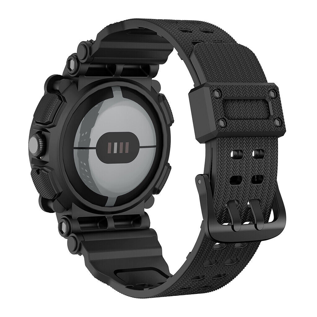 Google Pixel Watch 4 - 41mm TPU Strap with Frame (Black)