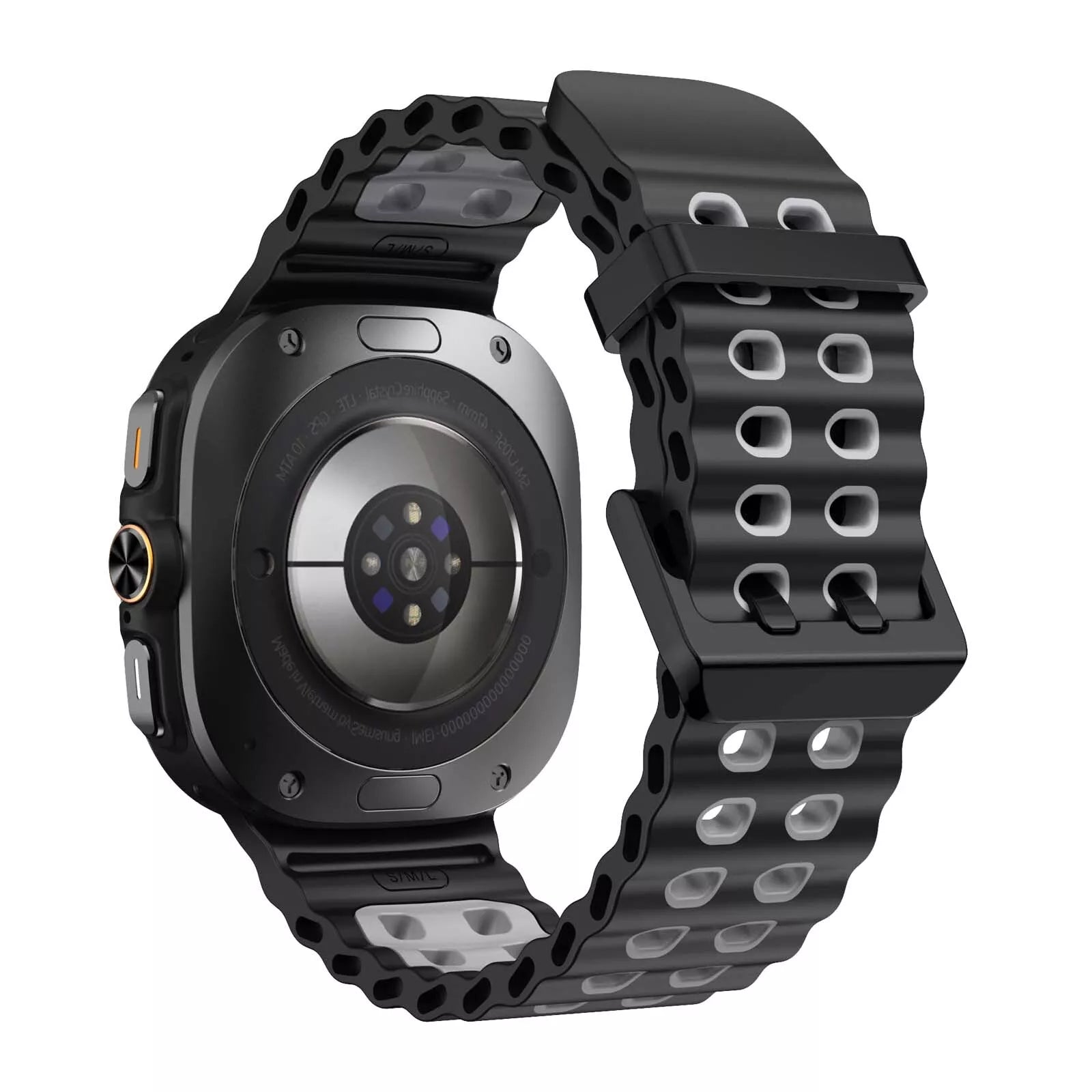 Samsung Galaxy Watch Ultra Wave Silicone Strap (Black/Grey)