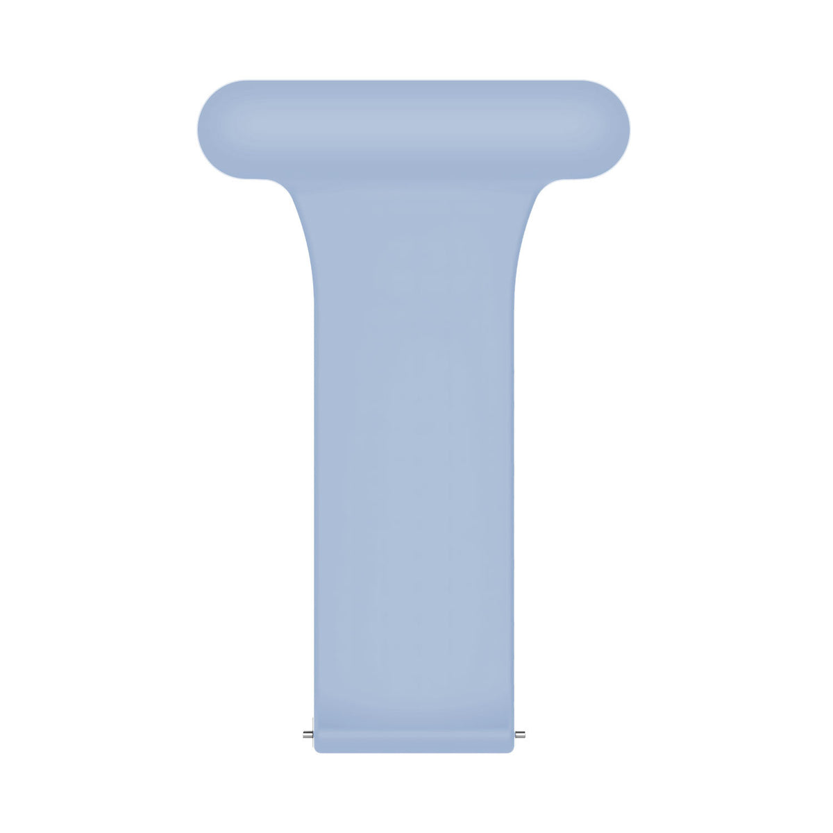Silicone Nurse Fob, light blue, on a watch, direct front view