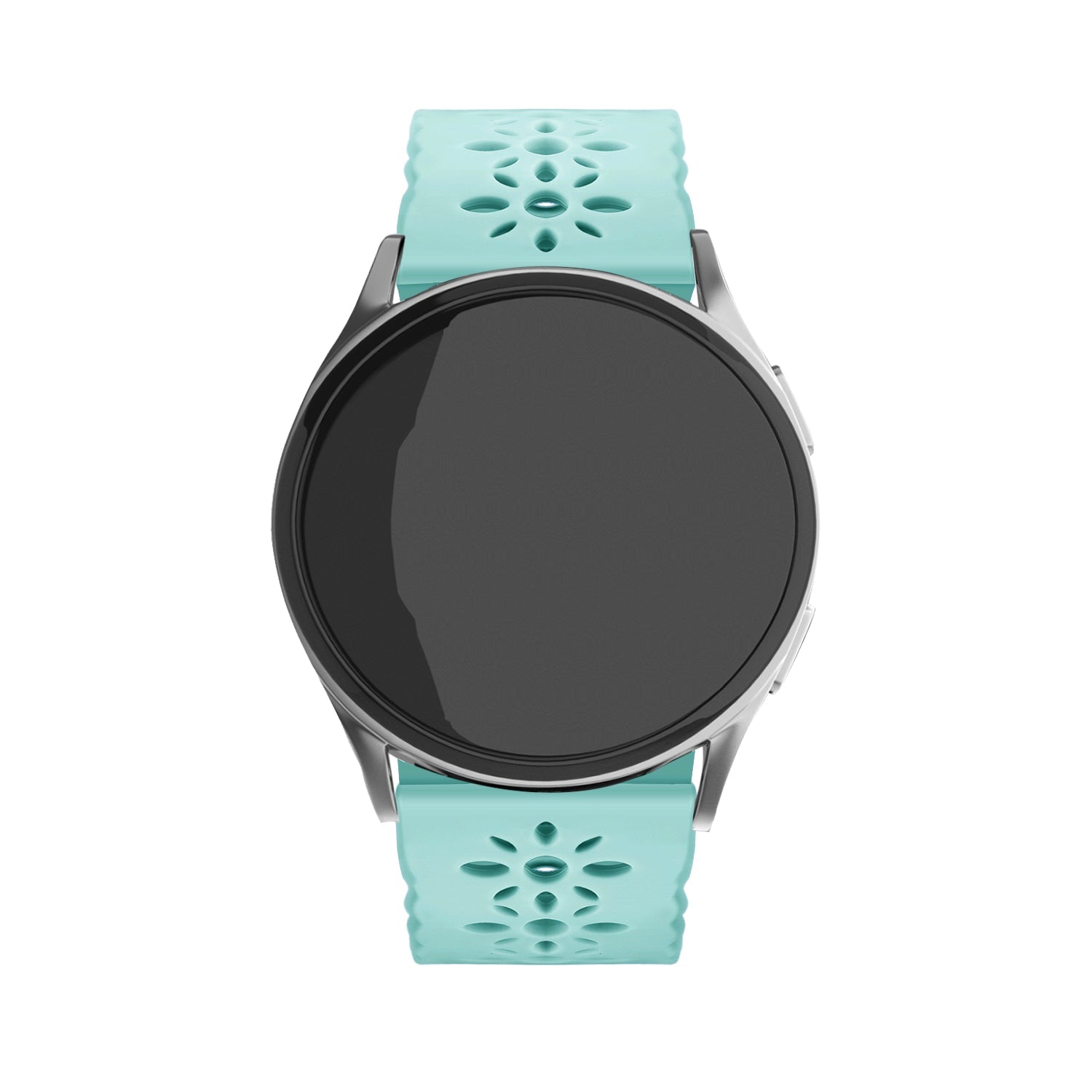 Withings ScanWatch Nova Patterned Silicone Strap (Blue Sea Green)
