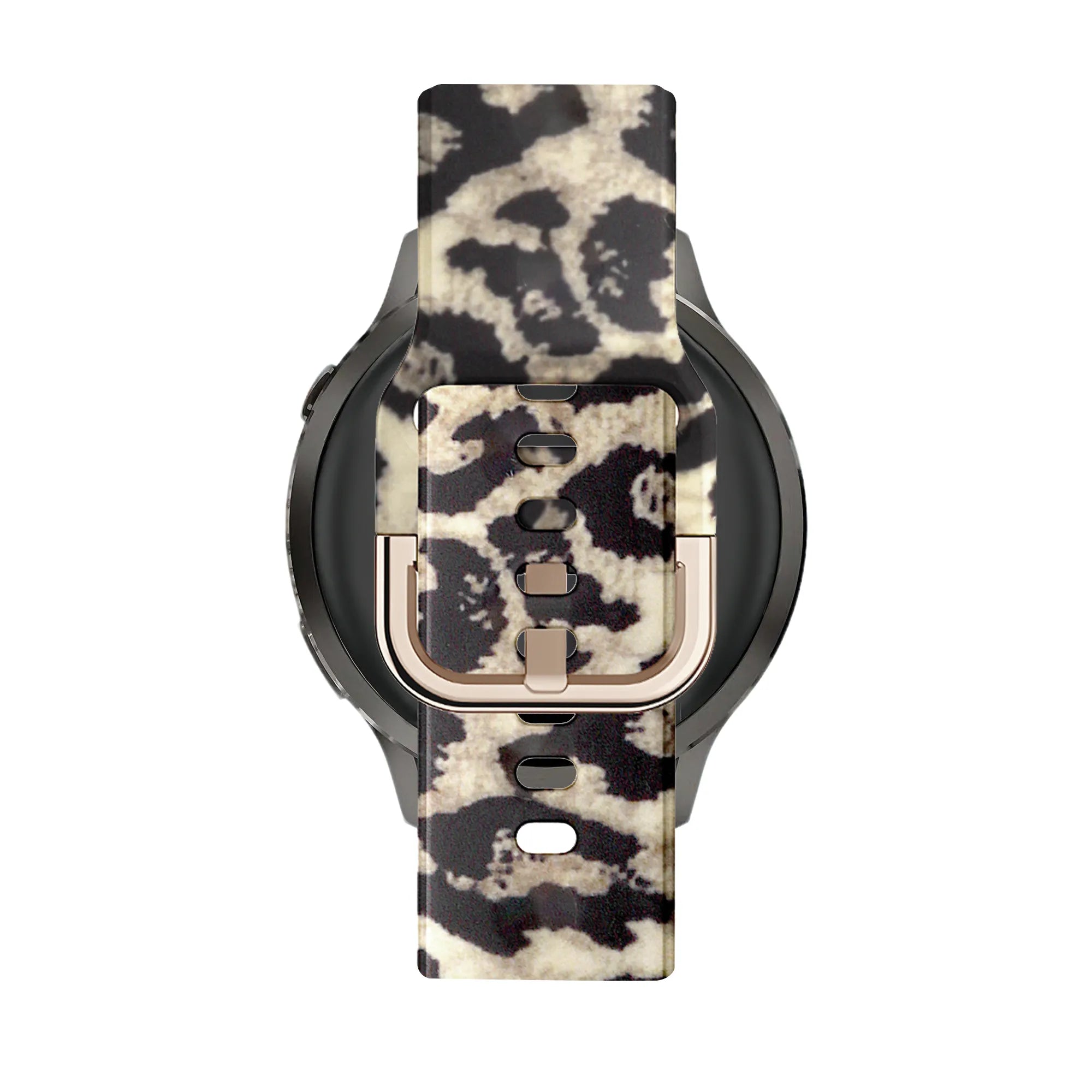Silicone Strap, on a watch, direct front view