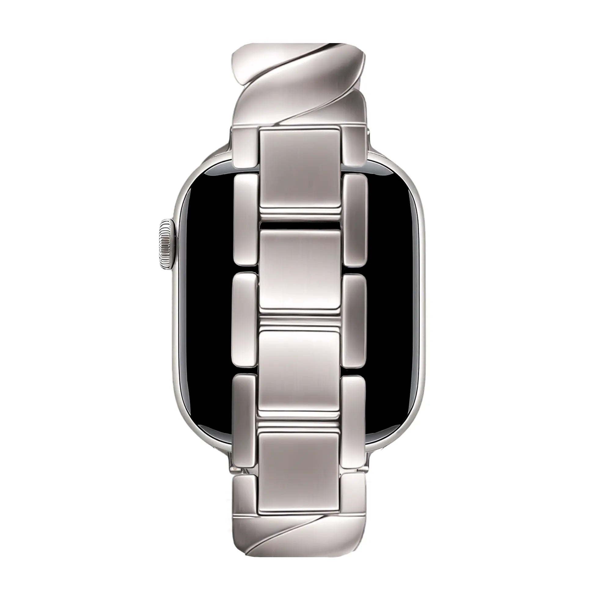 Bandz Apple Watch Premium Metal Strap 'Twisted' (Starlight)