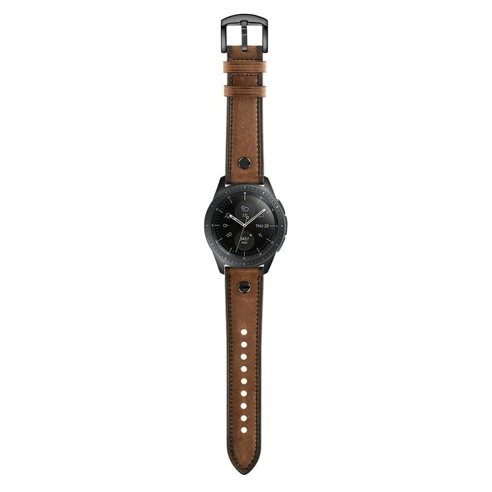 Amazfit Bip U (Pro) Leather Strap with Screw (Dark Brown)