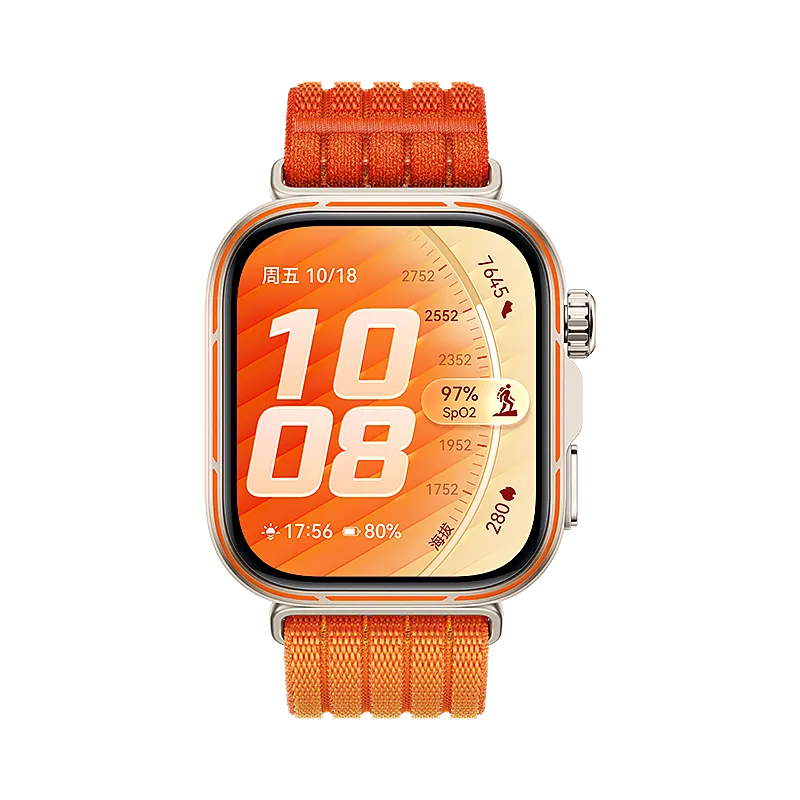 Huawei Watch Fit 4 Pro Ultra Thin Nylon Strap (Orange)