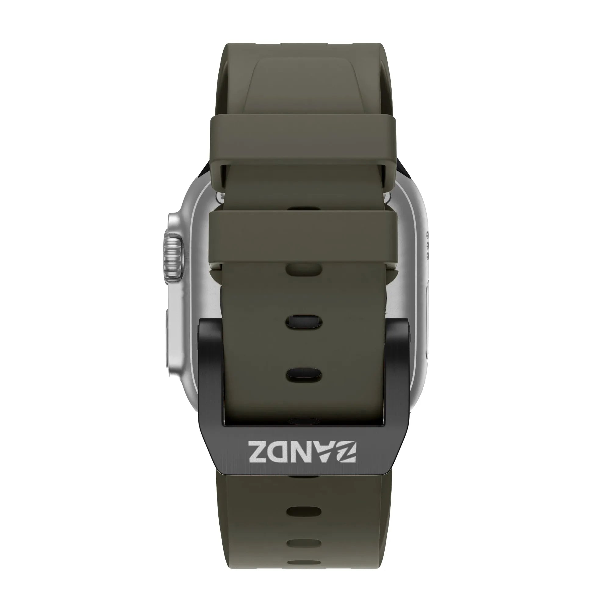 Bandz Apple Watch Silicone Strap 'Luxe Liquid' (Brown With Black)