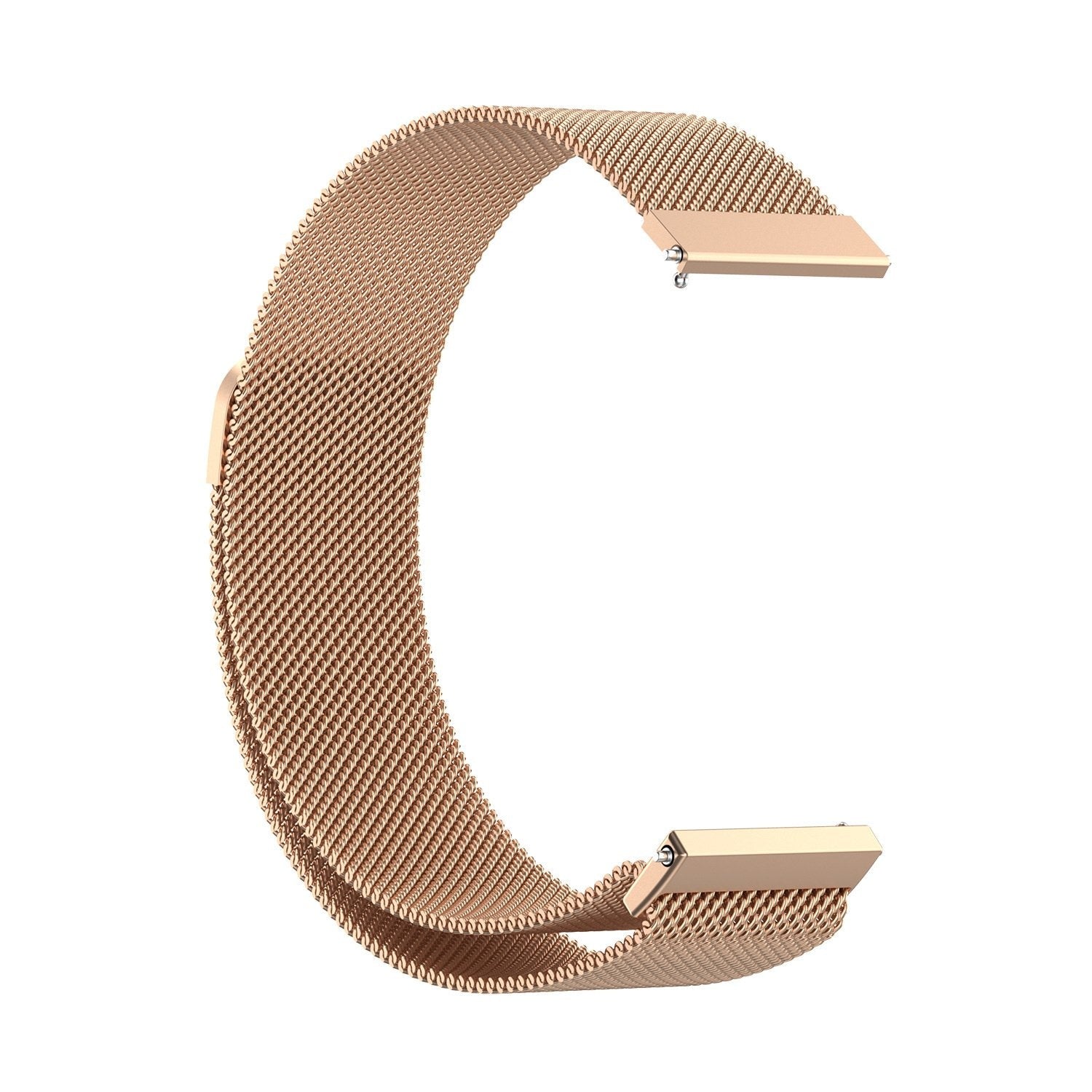 Milanese Strap, rose gold, without a watch, 3/4 front view