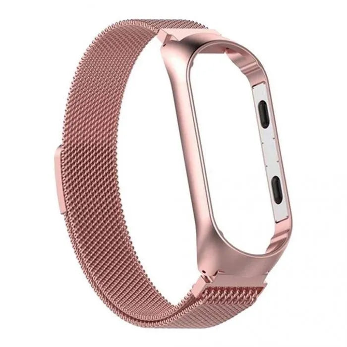 Milanese Strap, pink, without a watch, 3/4 front view